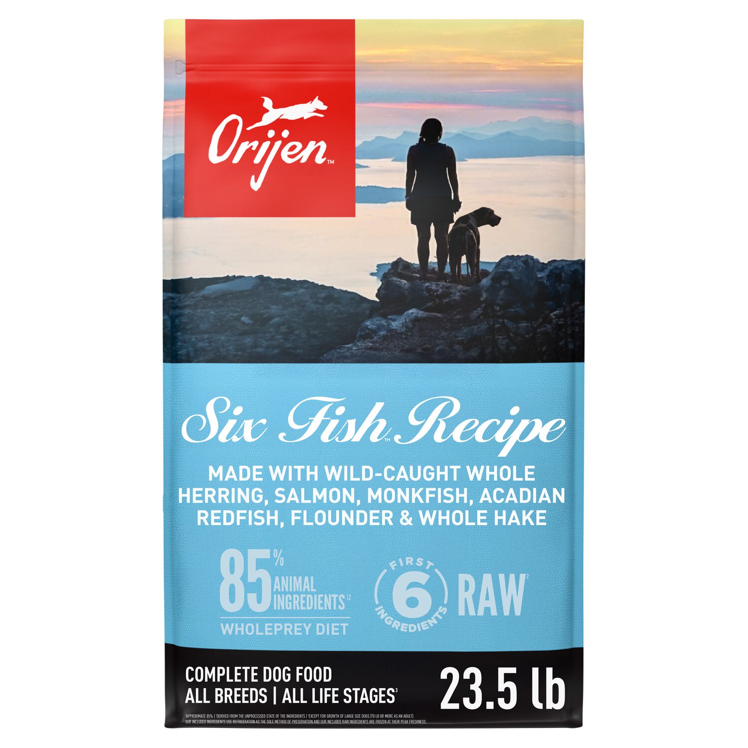 Orijen Six Fish Recipe Grain-Free & Poultry-Free Dry Dog Food, 23.5-Lb Bag