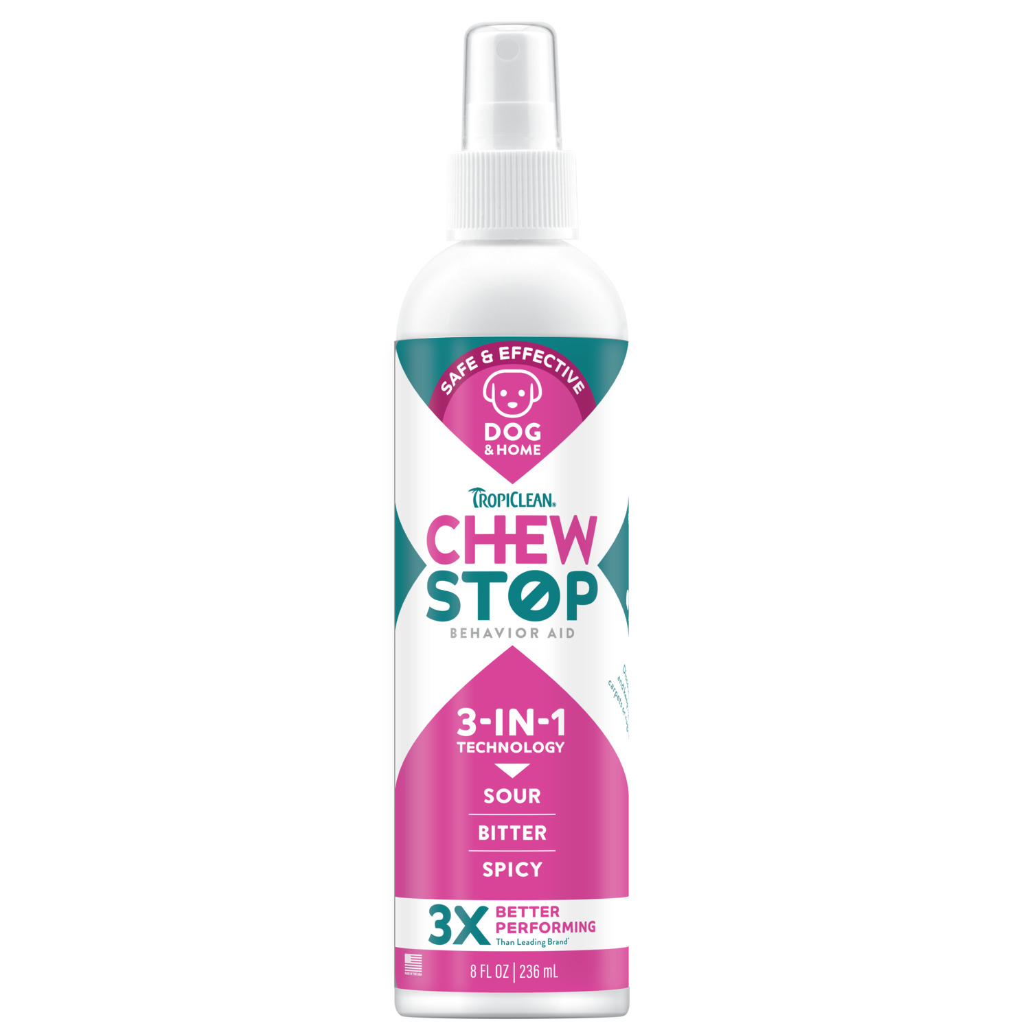 Tropiclean Chew Stop Behavior Aid Dog & Home Spray, 8Oz
