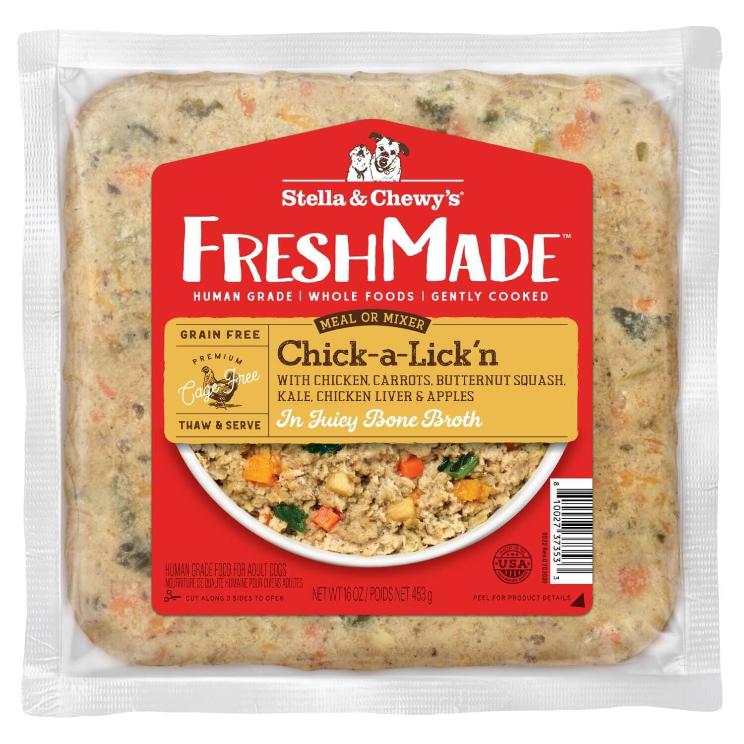 Stella & Chewy's Freshmade Chick-A-Lick'n Frozen Dog Food