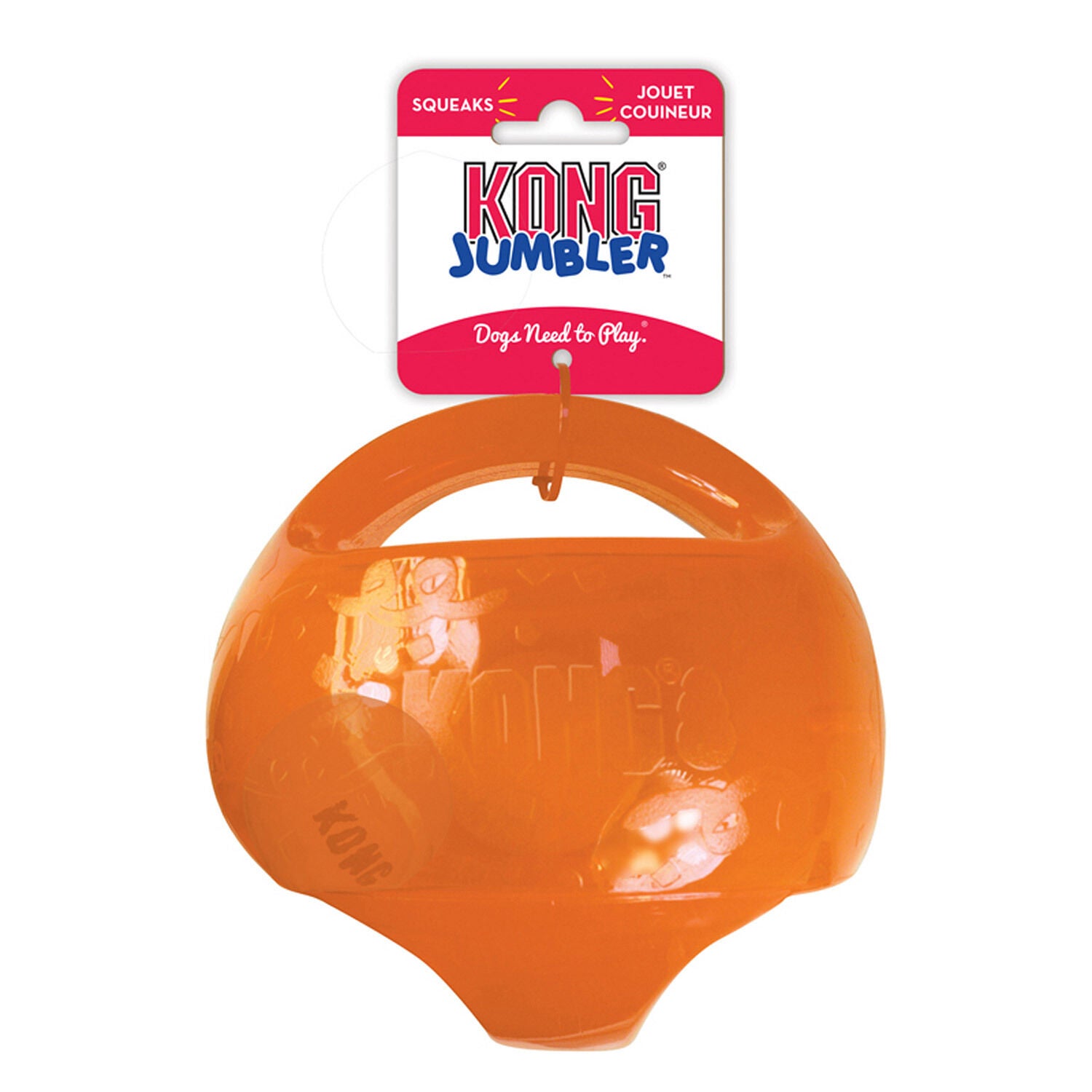 Kong Jumbler Ball Durable Interactive Dog Toy, Assorted Colors