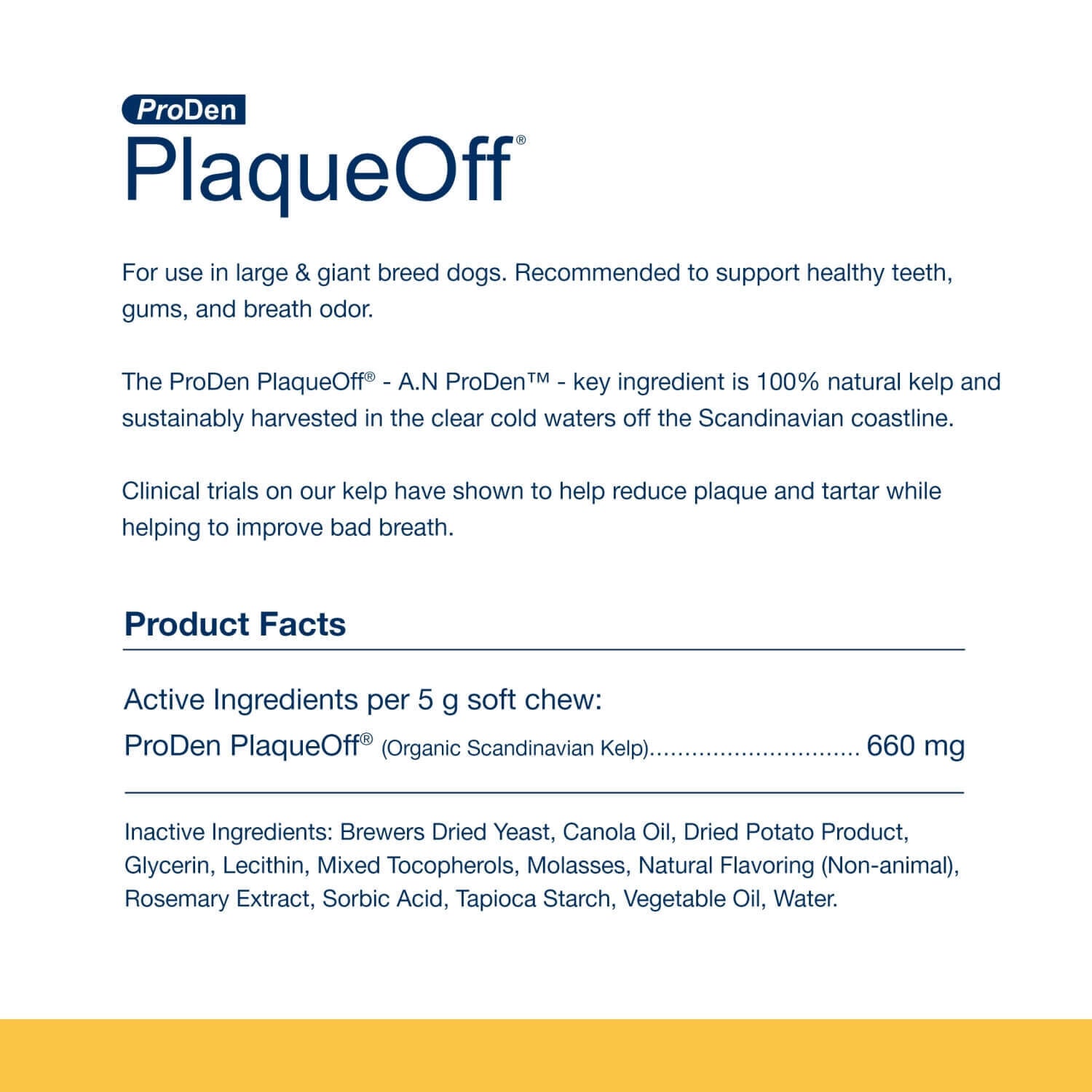 Proden Plaqueoff Dental Soft Chews For Large/Giant Breed Dogs