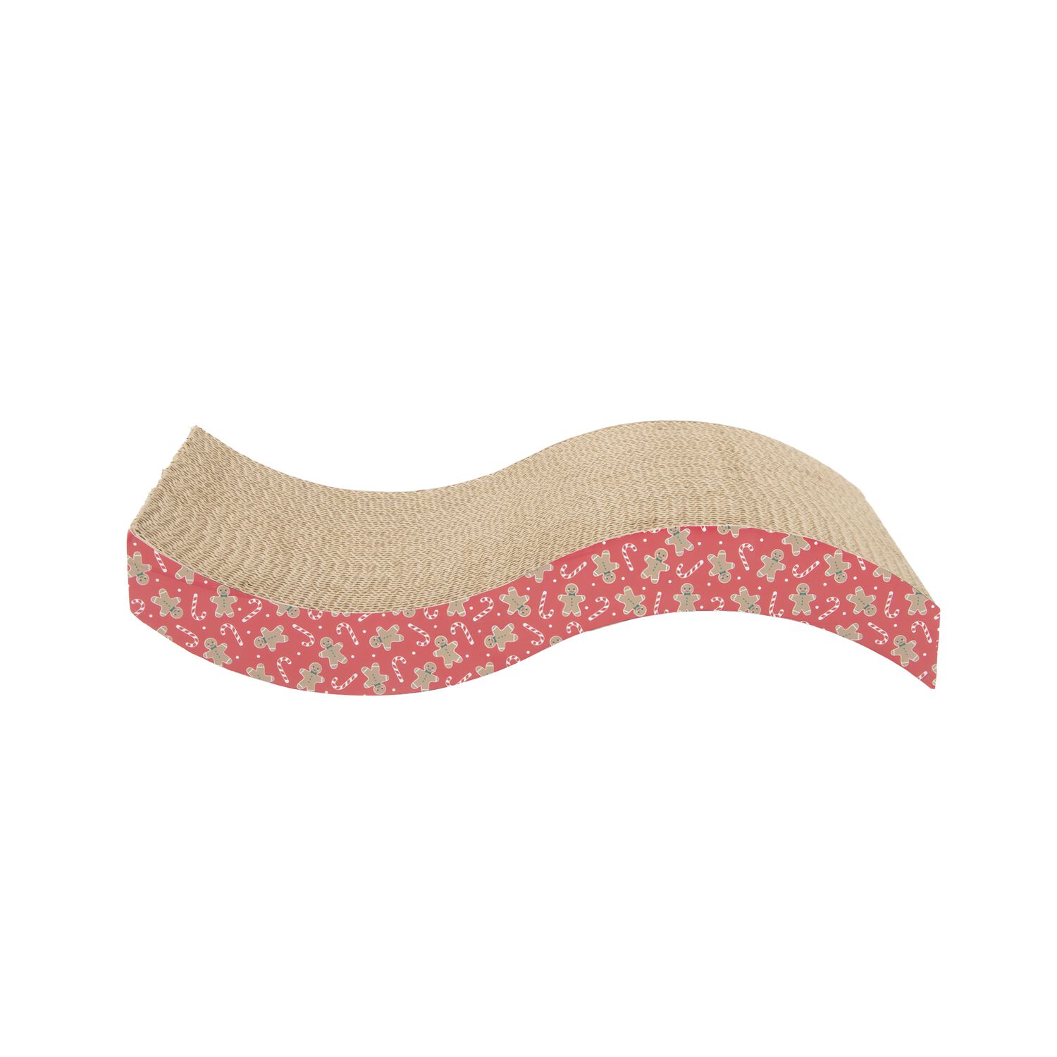 Aristopet Holiday Red Gingerbread Wave Cat Scratcher, 18"