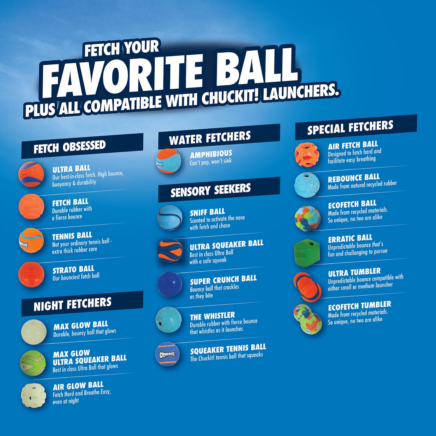 Chuckit! Color Changing Glow In The Dark Ball Dog Toy, National Fetch Day Collection, Large, 1-Each