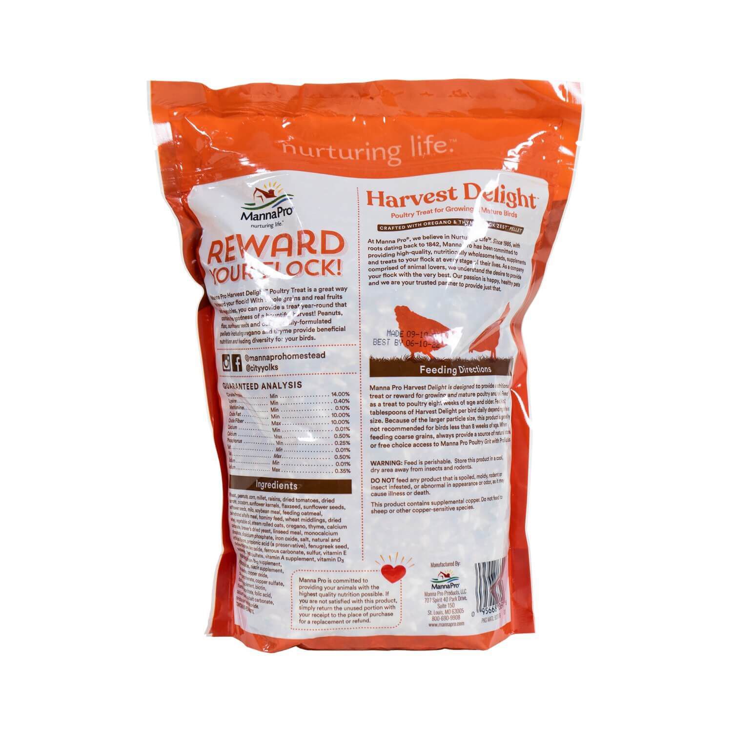 Manna Pro Harvest Delight Poultry Treat For Growing & Mature Birds