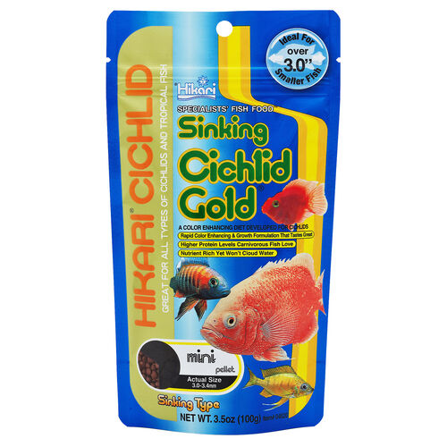 Hikari Sinking Cichlid Gold Mini Fish Food | 3.5 oz