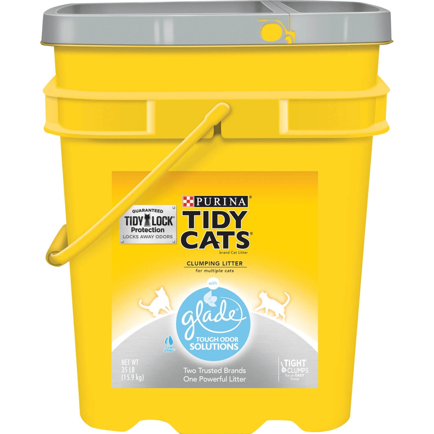 Tidy Cats With Glade Clear Springs Scented, Odor Control, Clumping Multi-Cat Litter - 20-Lb Pail