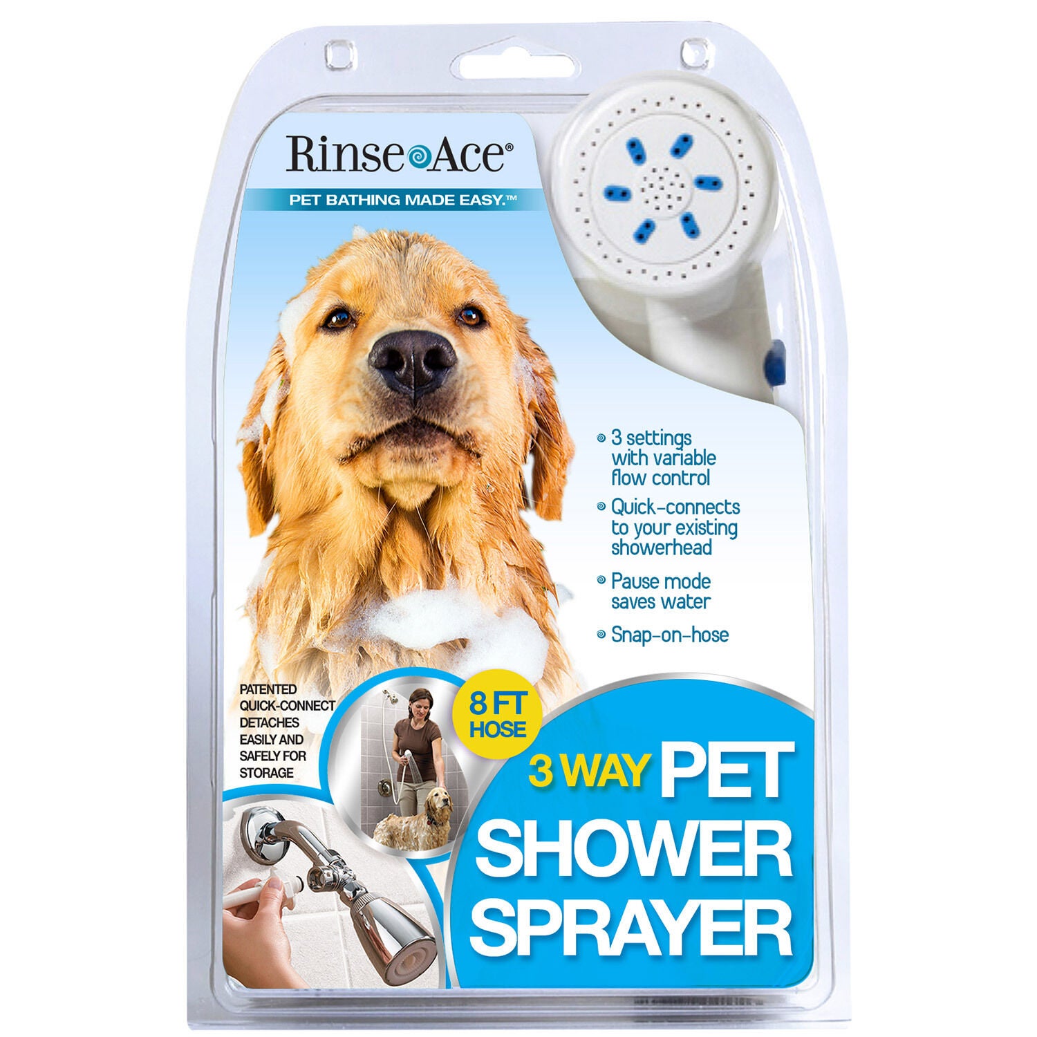 3 Way Pet Shower Sprayer Pet Supermarket