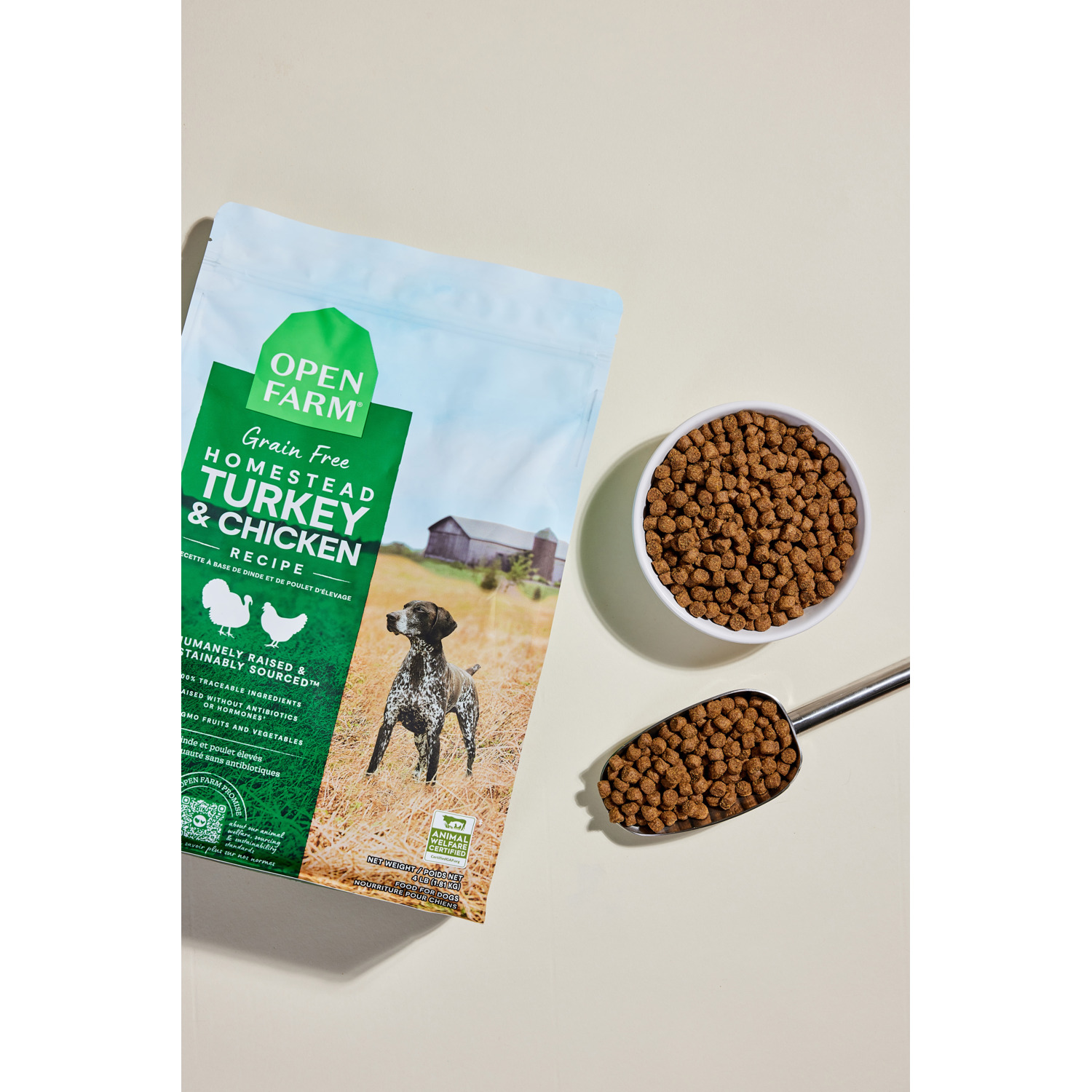 Open Farm Homestead Turkey And Chicken Grain Free Dry Dog Food, 22Lb