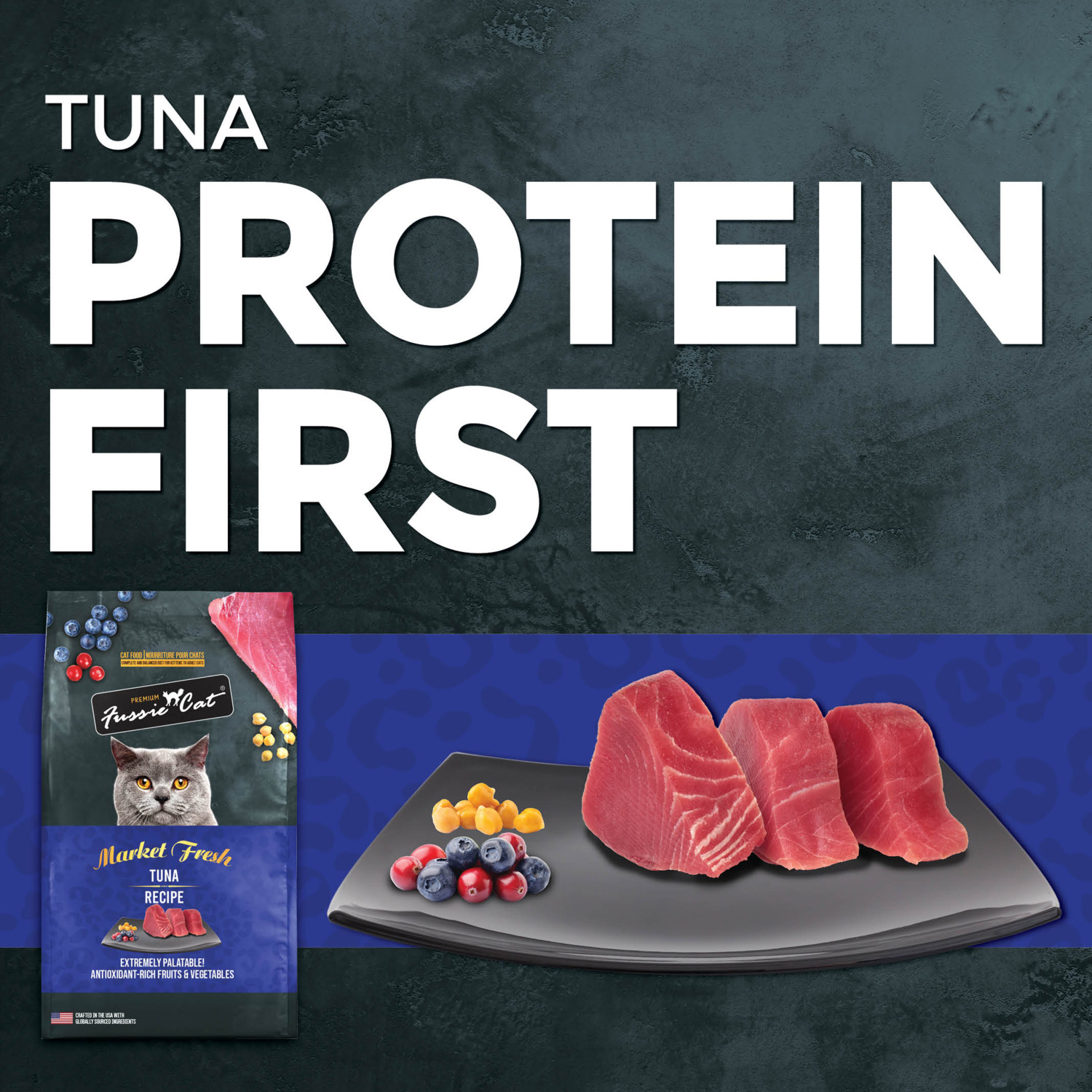 Fussie Cat Market Fresh Grain-Free Dry Cat Food, Tuna