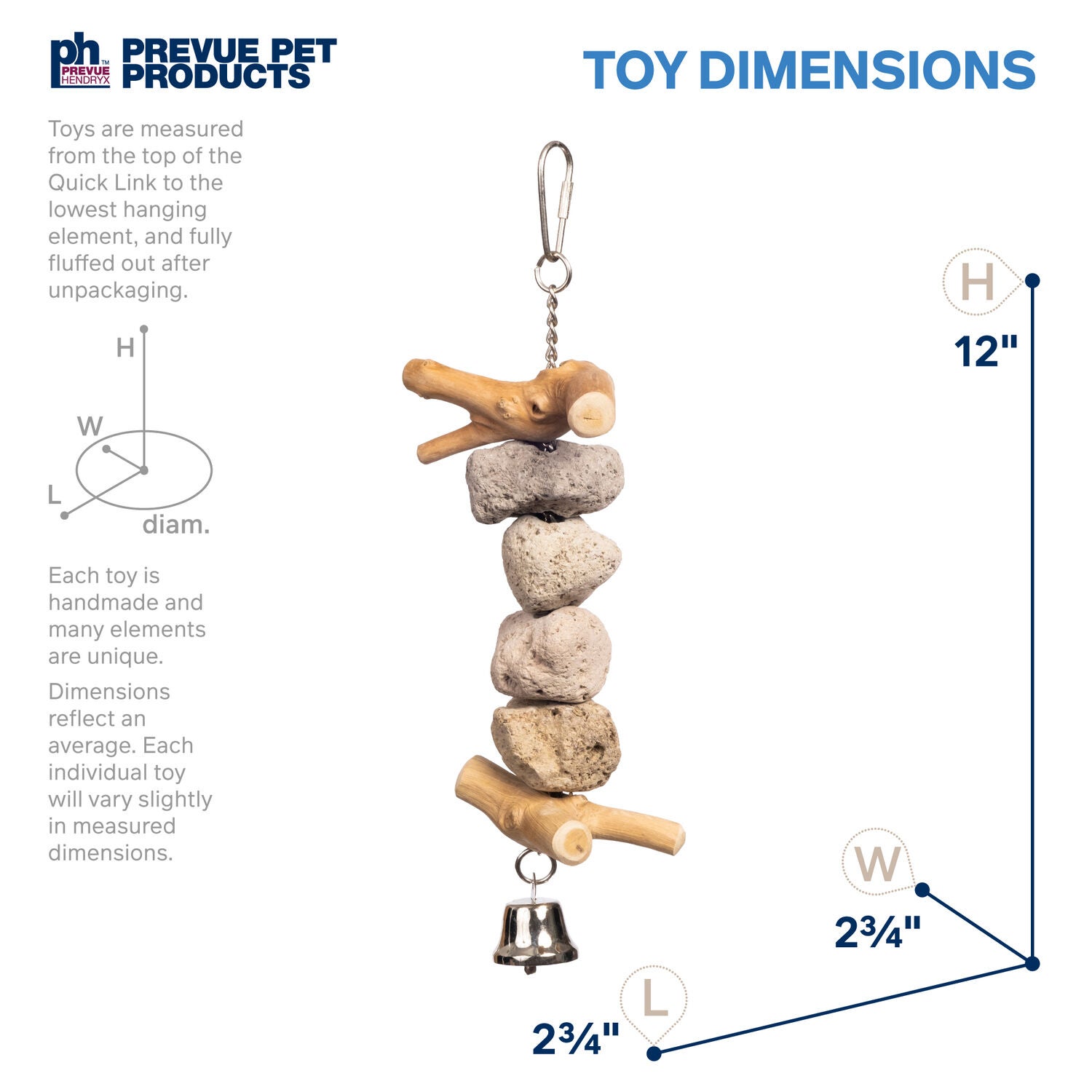Prevue Pet Products Block Rock Multi-Sensory Bird Toy
