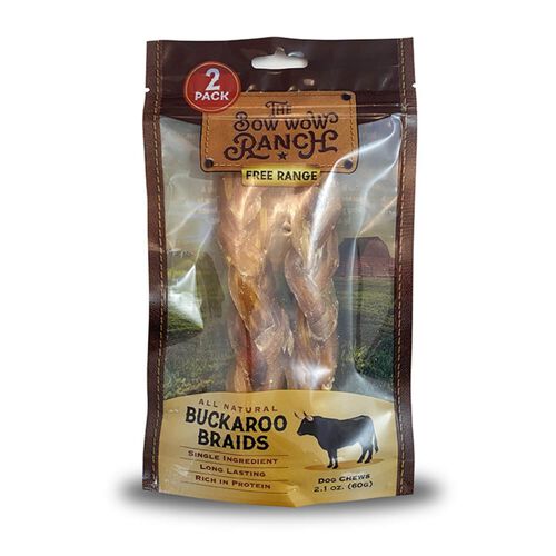 Bow Wow Ranch Buckaroo Braids Single Ingredient All Natural Dog Treats