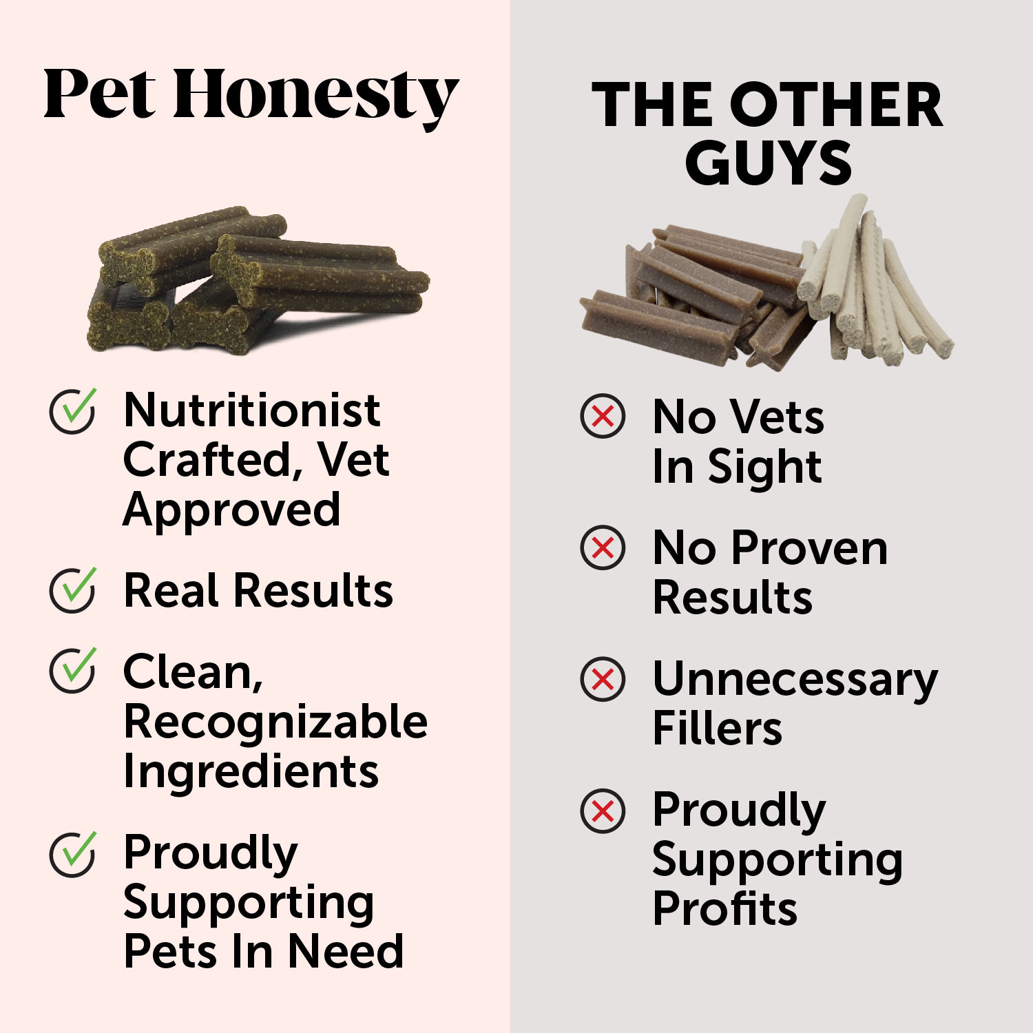 Pet Honesty Hemp Calming Fresh Dental Sticks Dog Chews, Peanut Butter & Pumpkin Flavor, 30-Ct