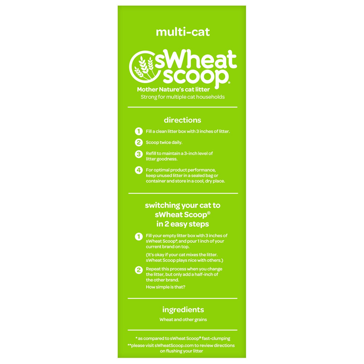 Multi Cat Unscented Natural Clumping Wheat Litter 36lb Pet