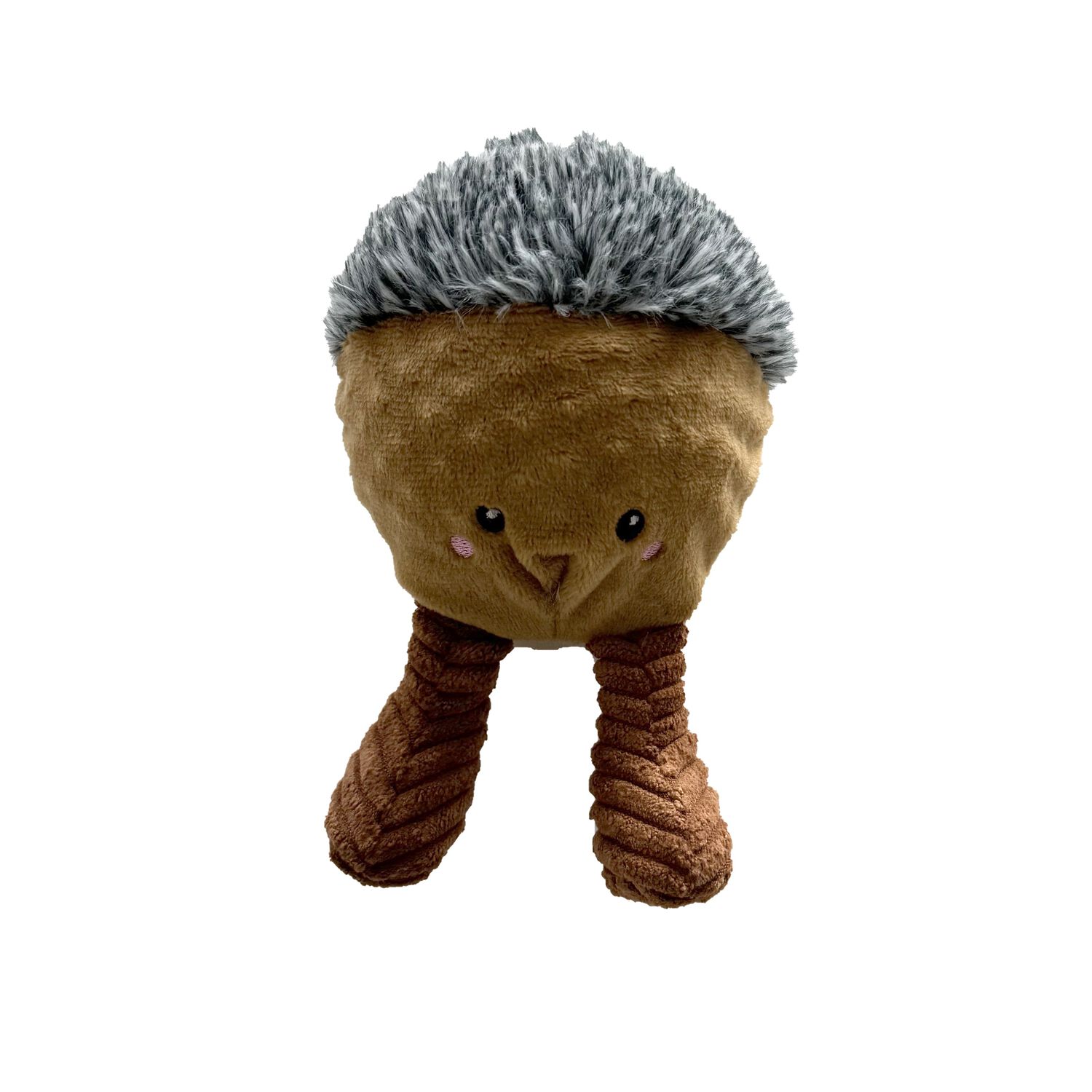 Aristopet Pumpkin Spice 2‑In‑1 Conker Plush With Squeaky Spikey Ball Dog Toy, Small