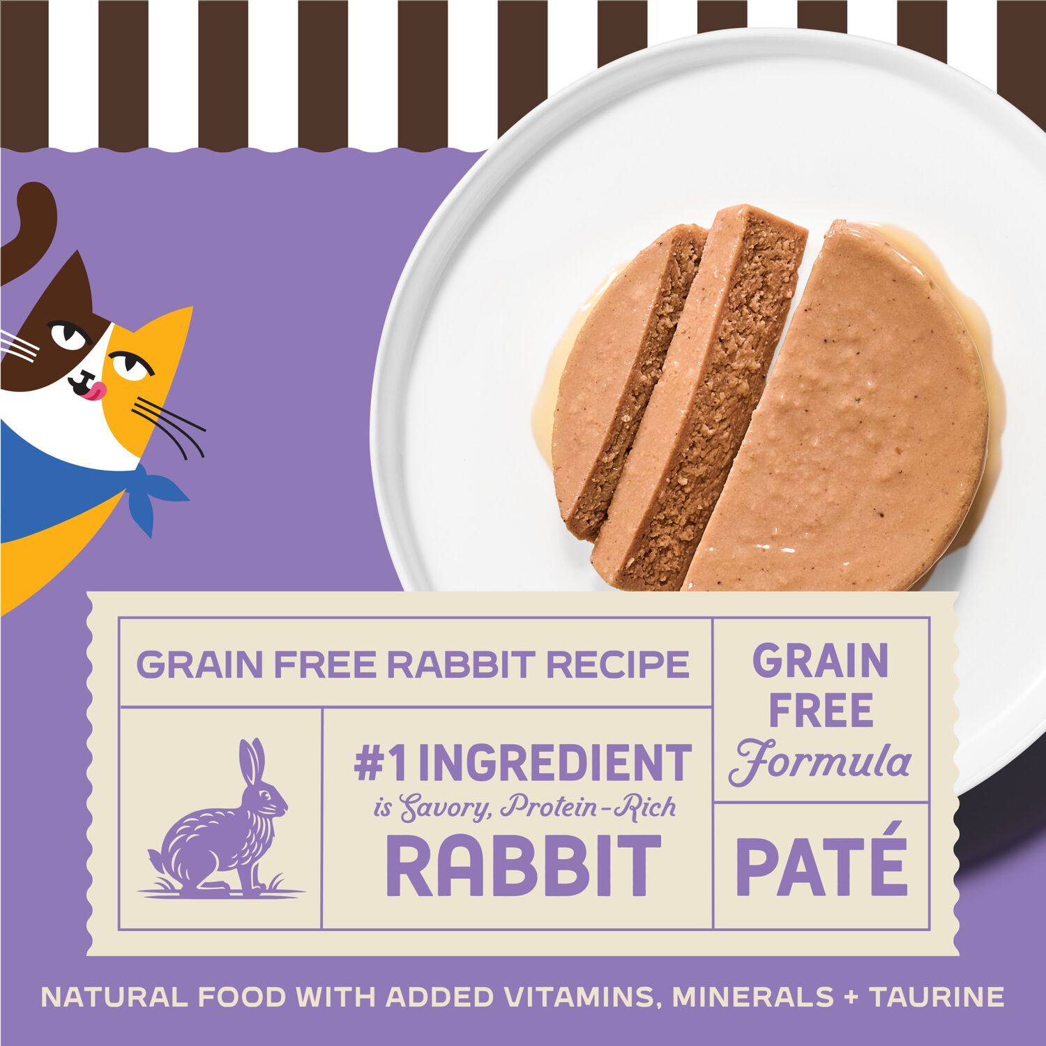 Merrick Purrfect Bistro Grain-Free Wet Cat Food, Rabbit Pate Recipe, 3-Oz Can