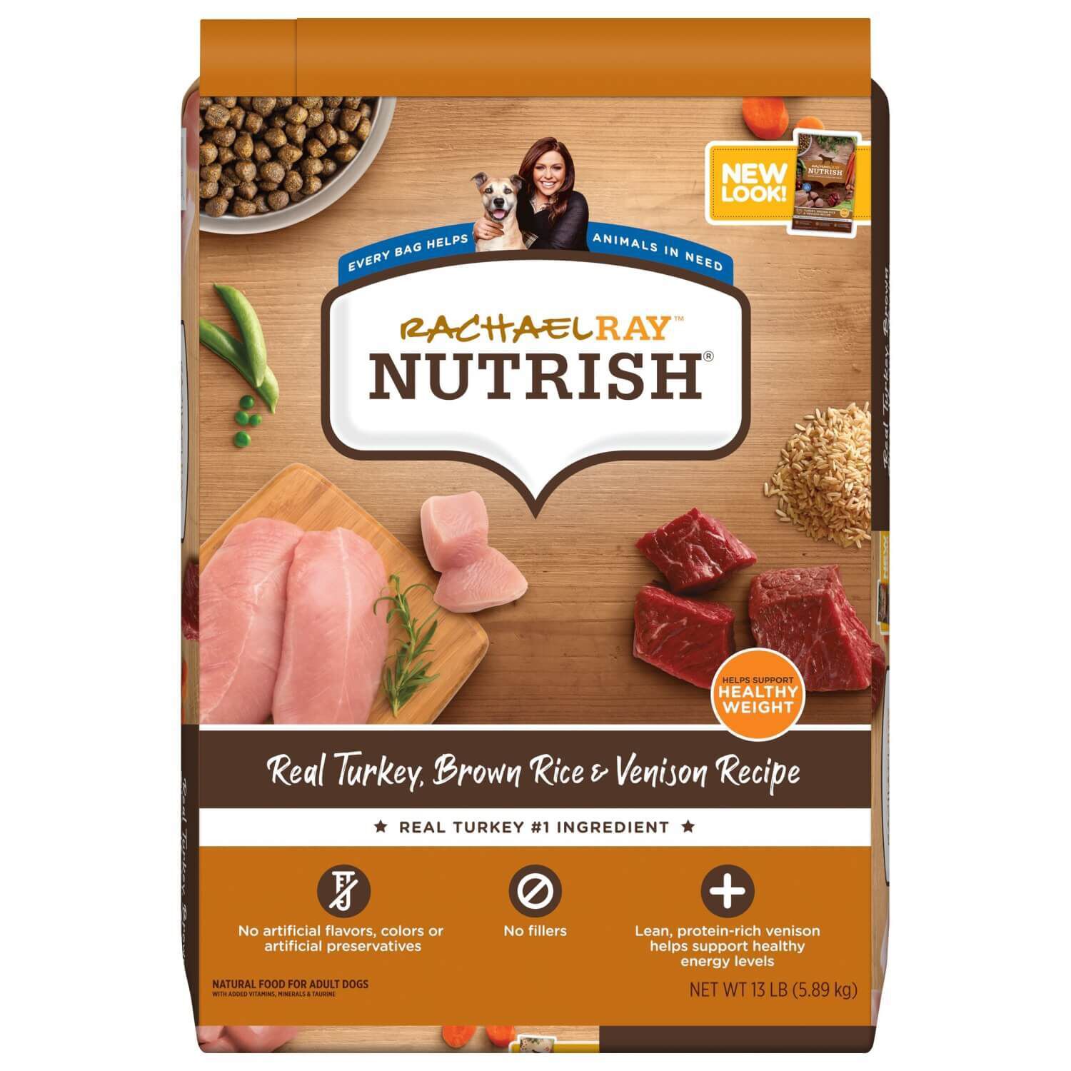 Real Turkey Brown Rice Venison Recipe Dry Dog Food 13lb Pet Supermarket