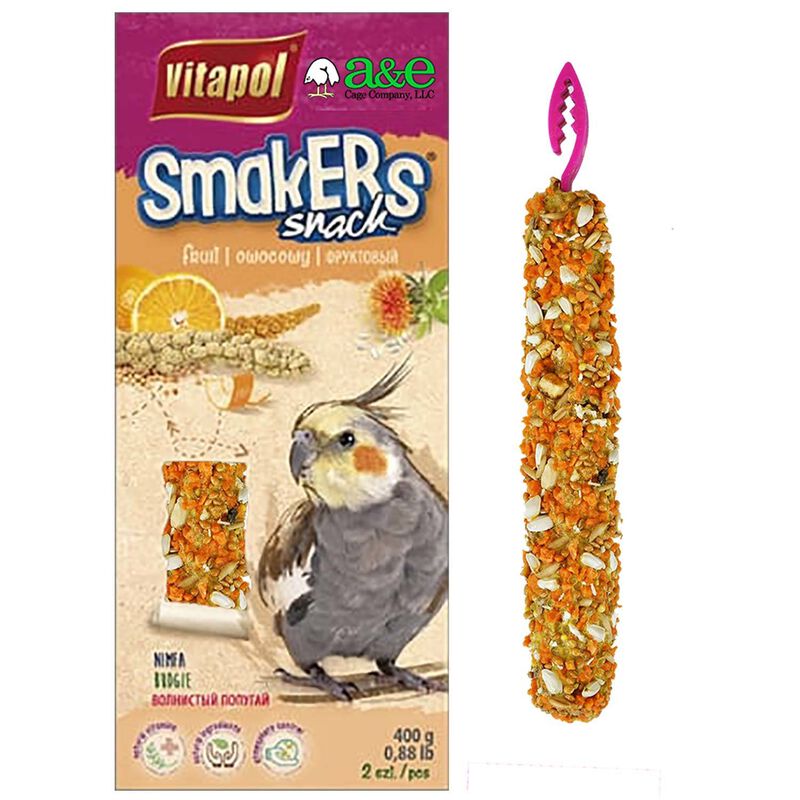 Vitapol Smakers Cockatiel Treat Sticks (Twin Pack)  Orange Bird Treat