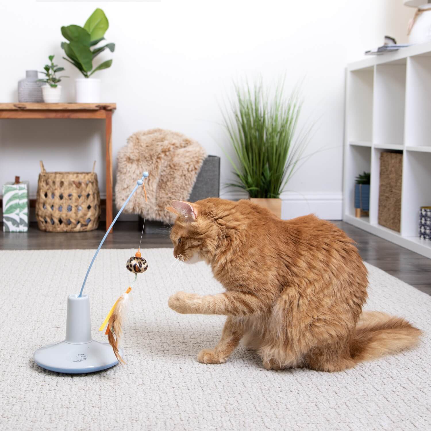 Instincts By Smartykat&reg; Wild Wand Electronic Motion Teaser Wand Cat Toy, Battery Powered