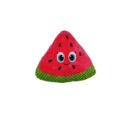 Squeaky Plush Watermelon Slice Crinkle Dog Toy