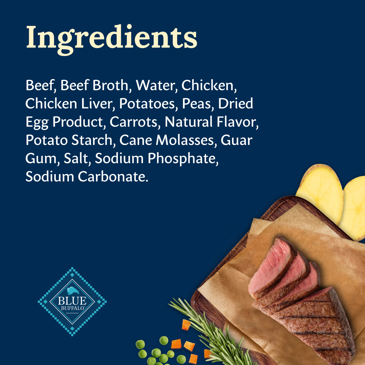 Blue Buffalo Delectables Hearty Beef Cuts In Gravy Natural Wet Dog Food Topper, 3-Oz