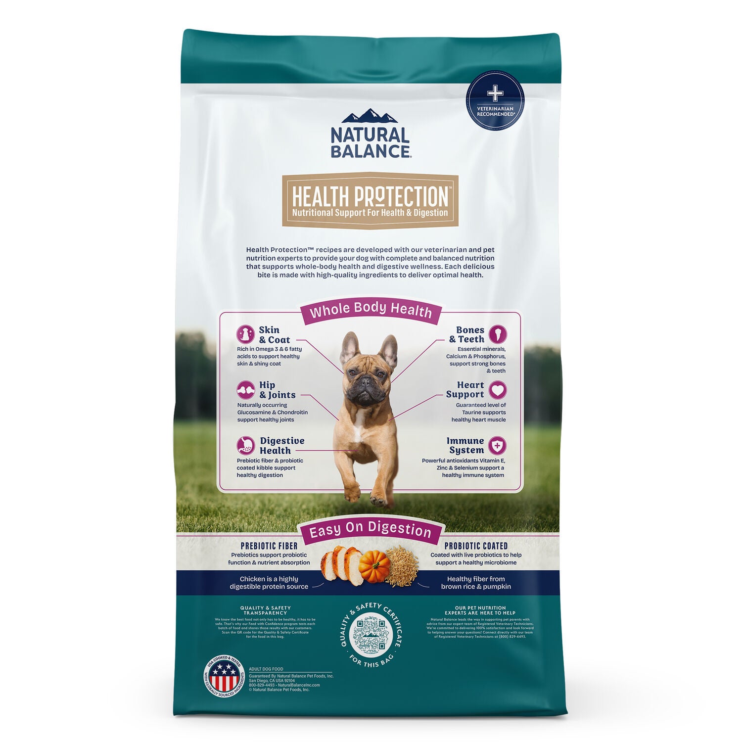 Natural Balance Health Protection Small Breed Dry Dog Food, Chicken, Brown Rice & Pumpkin Recipe, 4-Lbs.