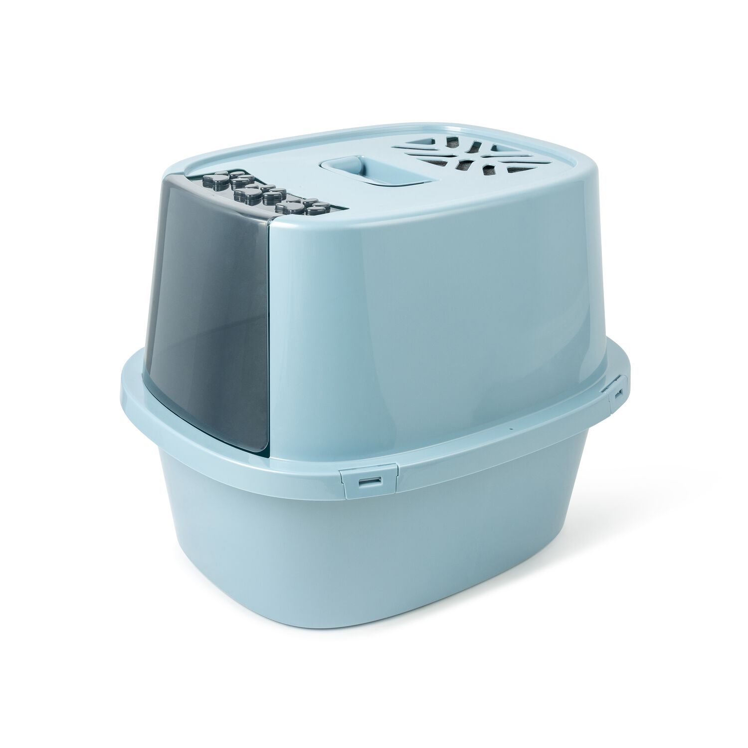 Van Ness Enclosed Cat Litter Box, Blue, Extra Giant