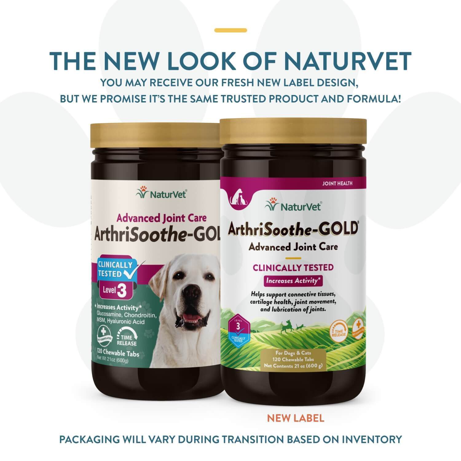 Naturvet Arthrisoothe-Gold Advanced Joint Care Chewable Tablets For Dogs & Cats