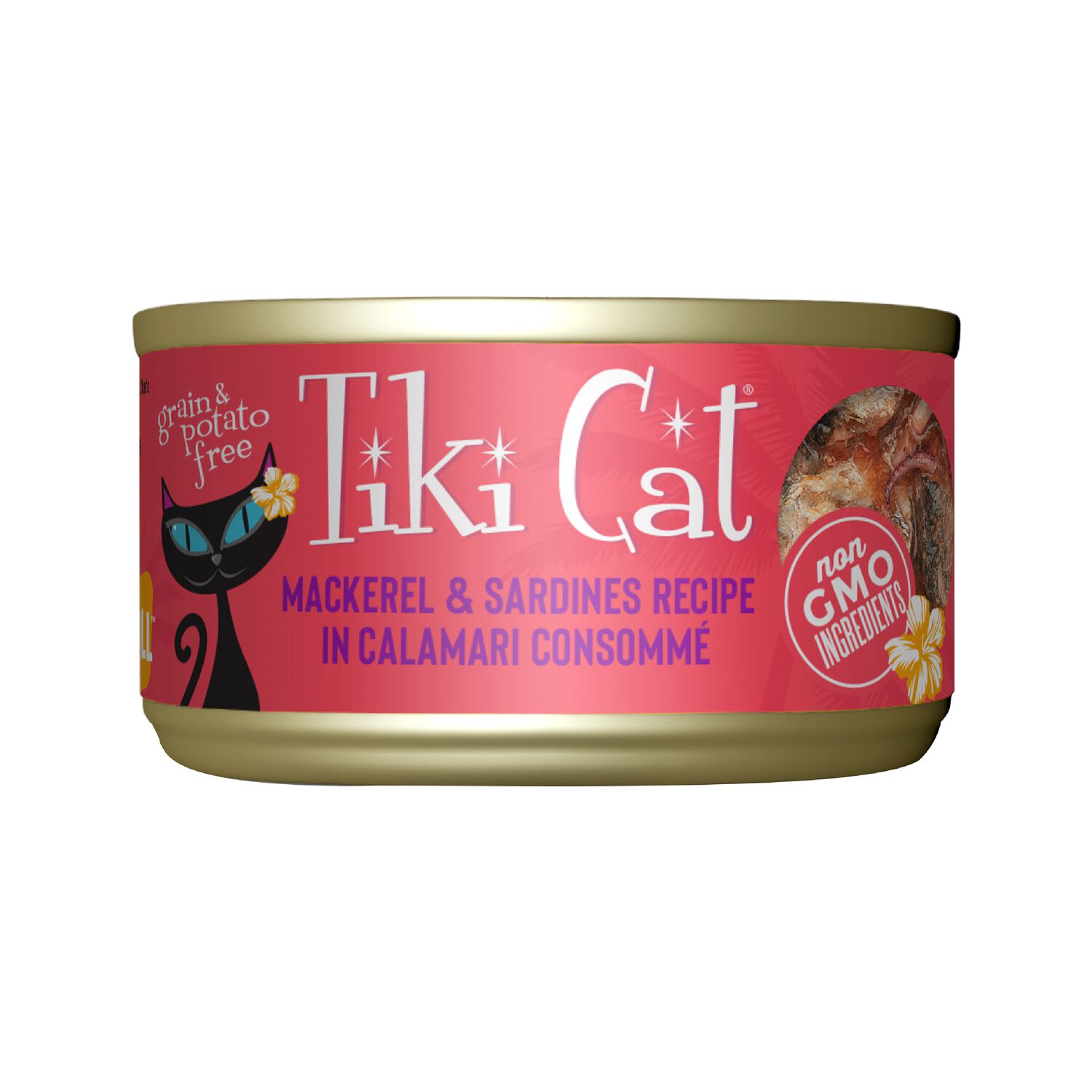 Tiki Cat Grill Wet Cat Food, Mackerel & Sardines, 2.8-Oz Can