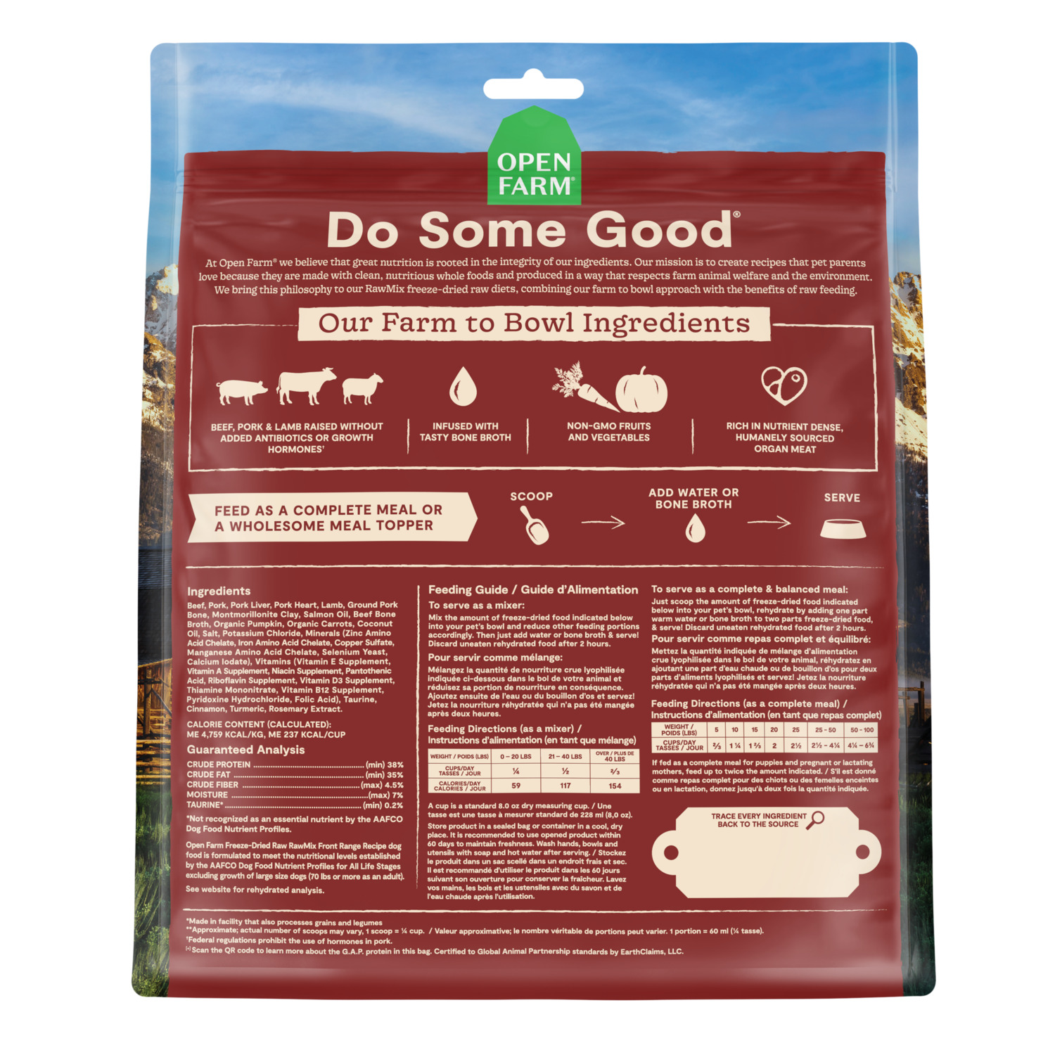 Open Farm Rawmix Front Range Freeze-Dried Raw Dog Food & Dog Food Topper, 13.5Oz