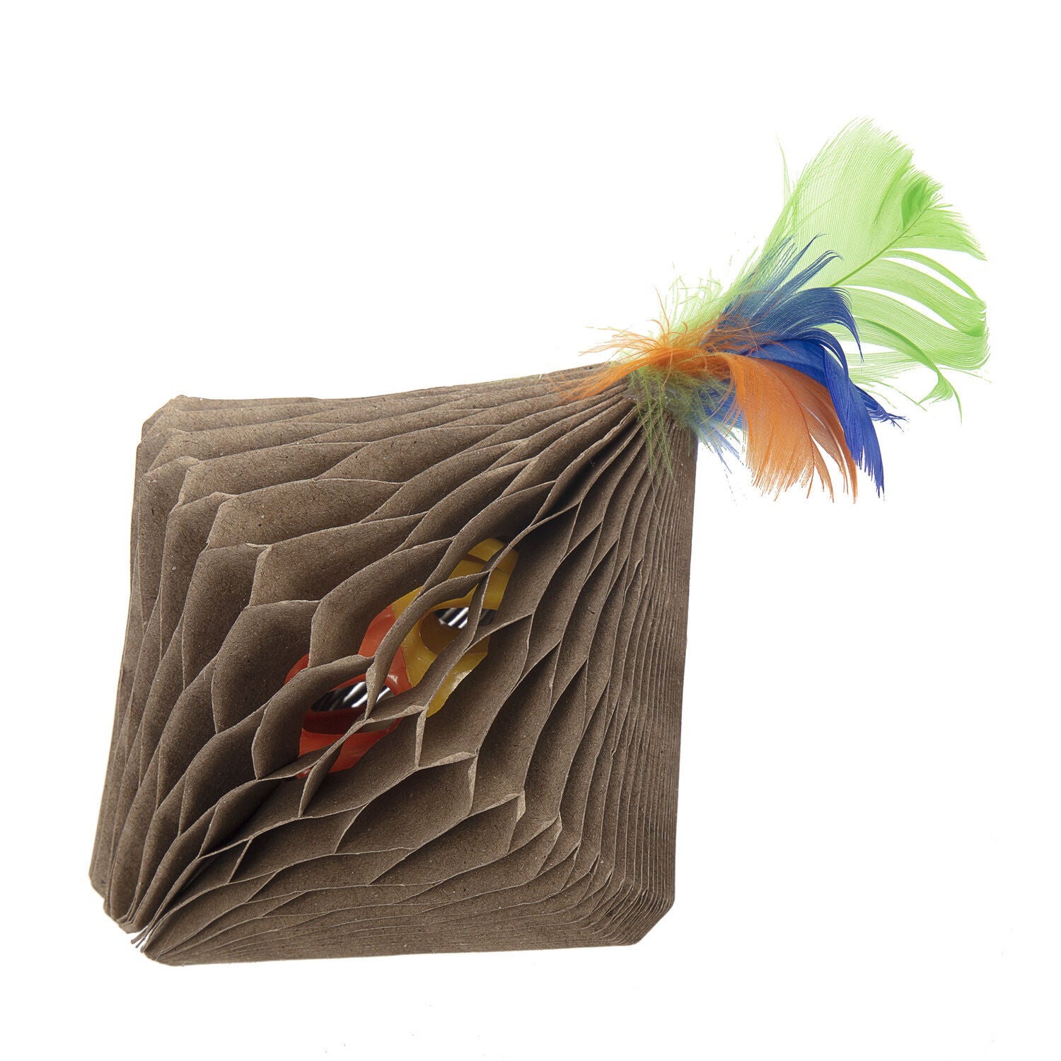 Ware Corrugate Feather Top Interactive Cat Toy