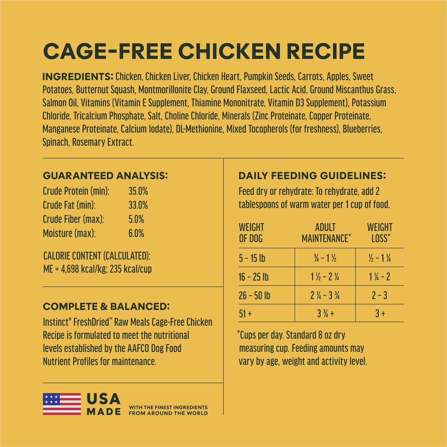Instinct Raw Meals Freeze-Dried Dog Food - Chicken, 25-Oz