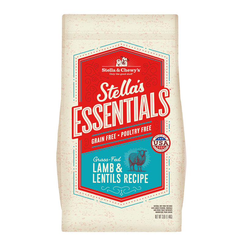 Stella & Chewy'S Stella'S Essentials Grain Free Poultry Free Grass Fed Lamb & Lentils Recipe Dry Dog Food