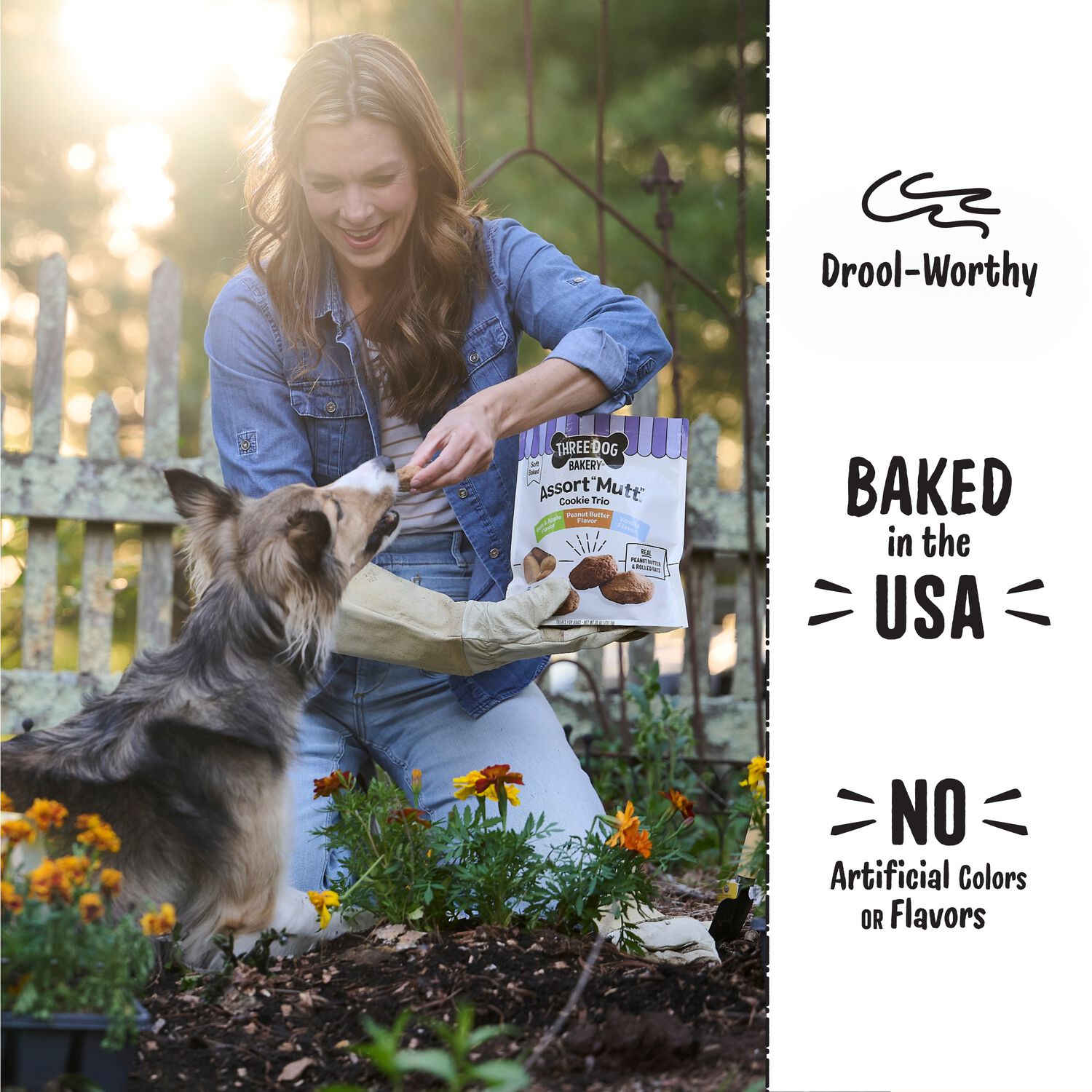 Three Dog Bakery Soft Baked Assort-Mutt Trio Dog Treats, 26-Oz