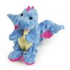 Go Dog Bubble Plush Dragon With Chew Guard Technology Squeaky Dog Toy, Periwinkle