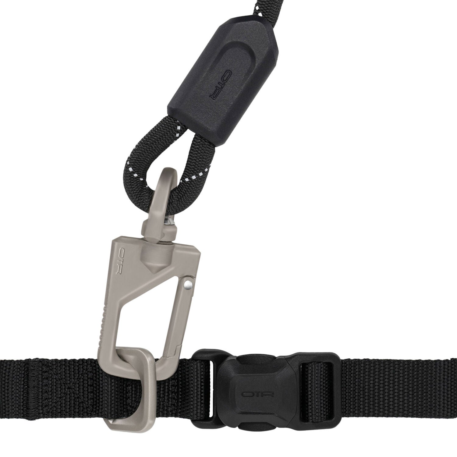 Otr Durable Climbing Rope Material Durable & Reflective Dog Leash, Black, 6'