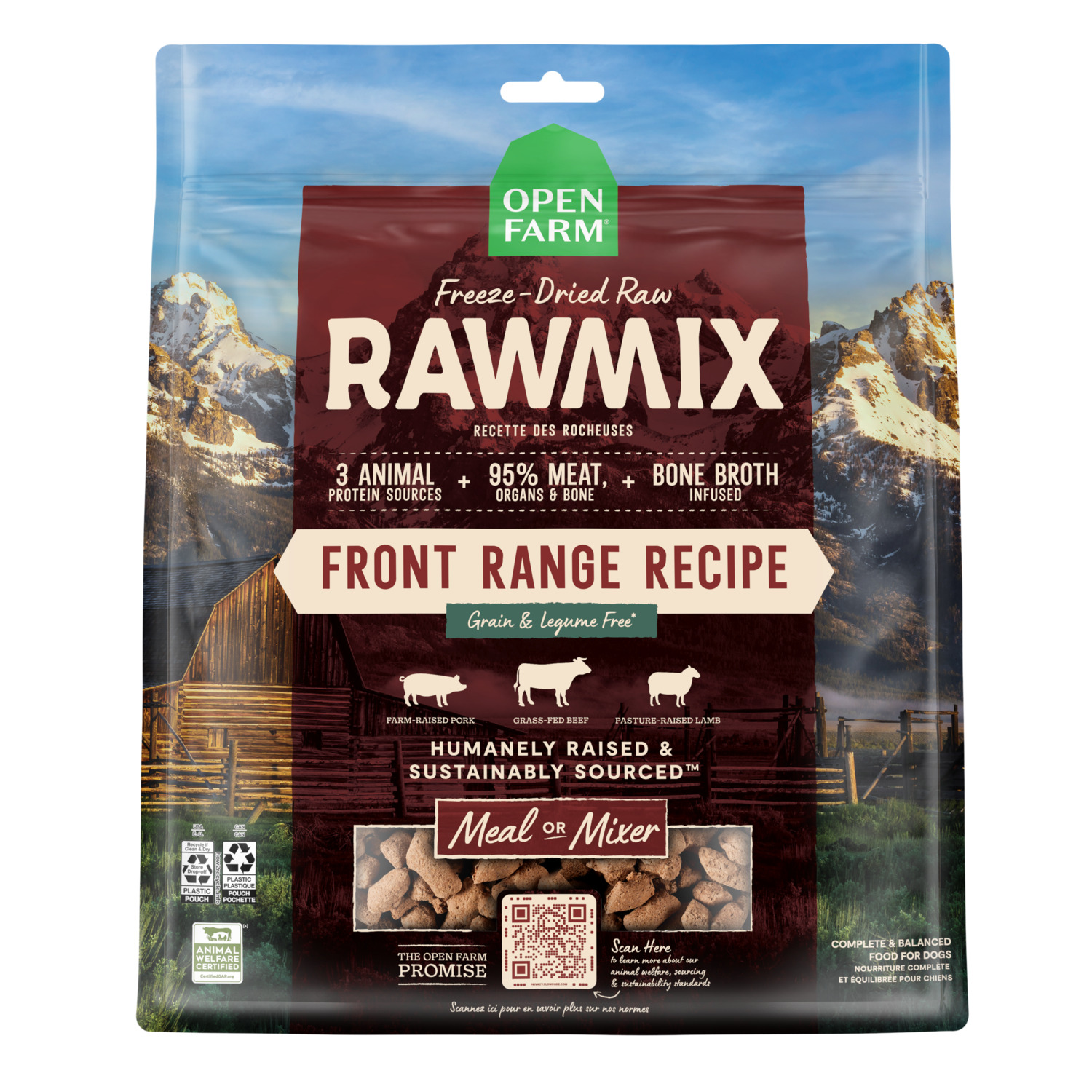 Open Farm Rawmix Front Range Freeze-Dried Raw Dog Food & Dog Food Topper, 13.5Oz