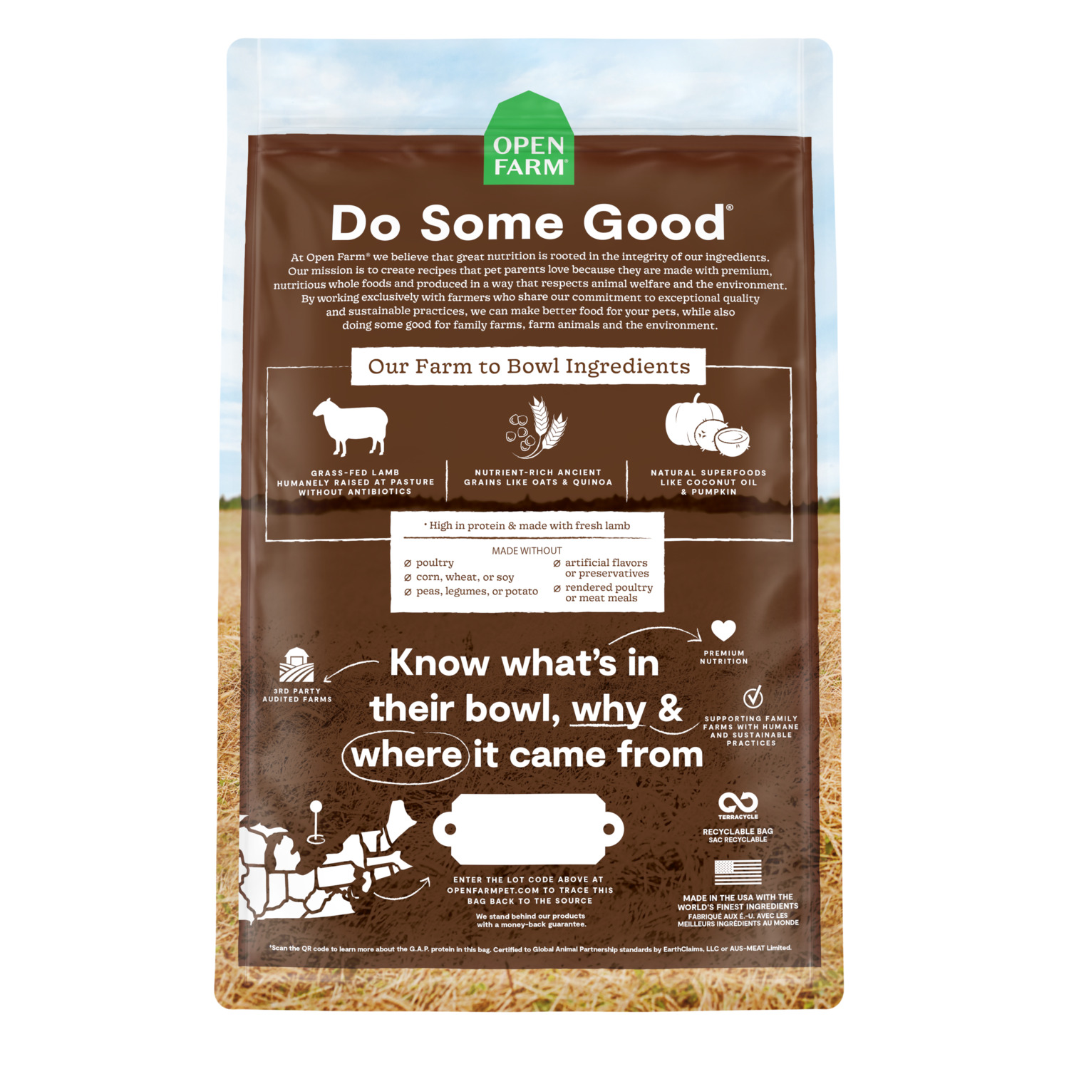 Open Farm Pasture Raised Lamb And Ancient Grains Dry Dog Food, 4Lb