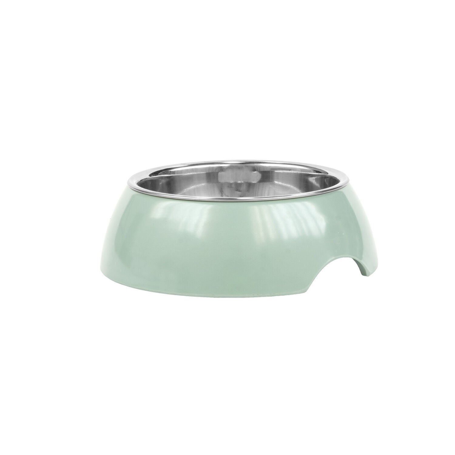 Simply Dog Mint Green Melamine & Stainless Steel Dog & Cat Bowl, 6"