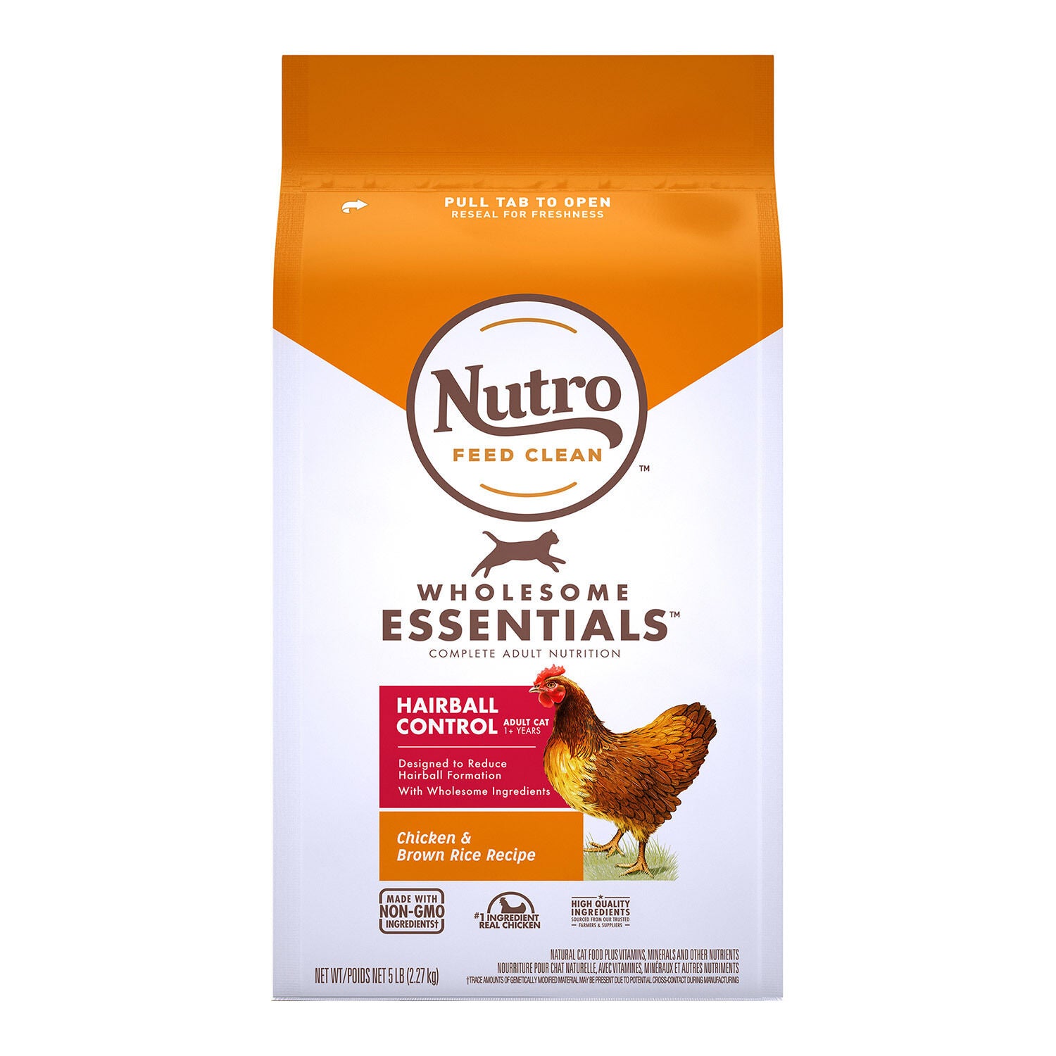 Nutro Wholesome Essentials Hairball Control Adult Chicken & Whole Brown Rice Recipe Cat Food