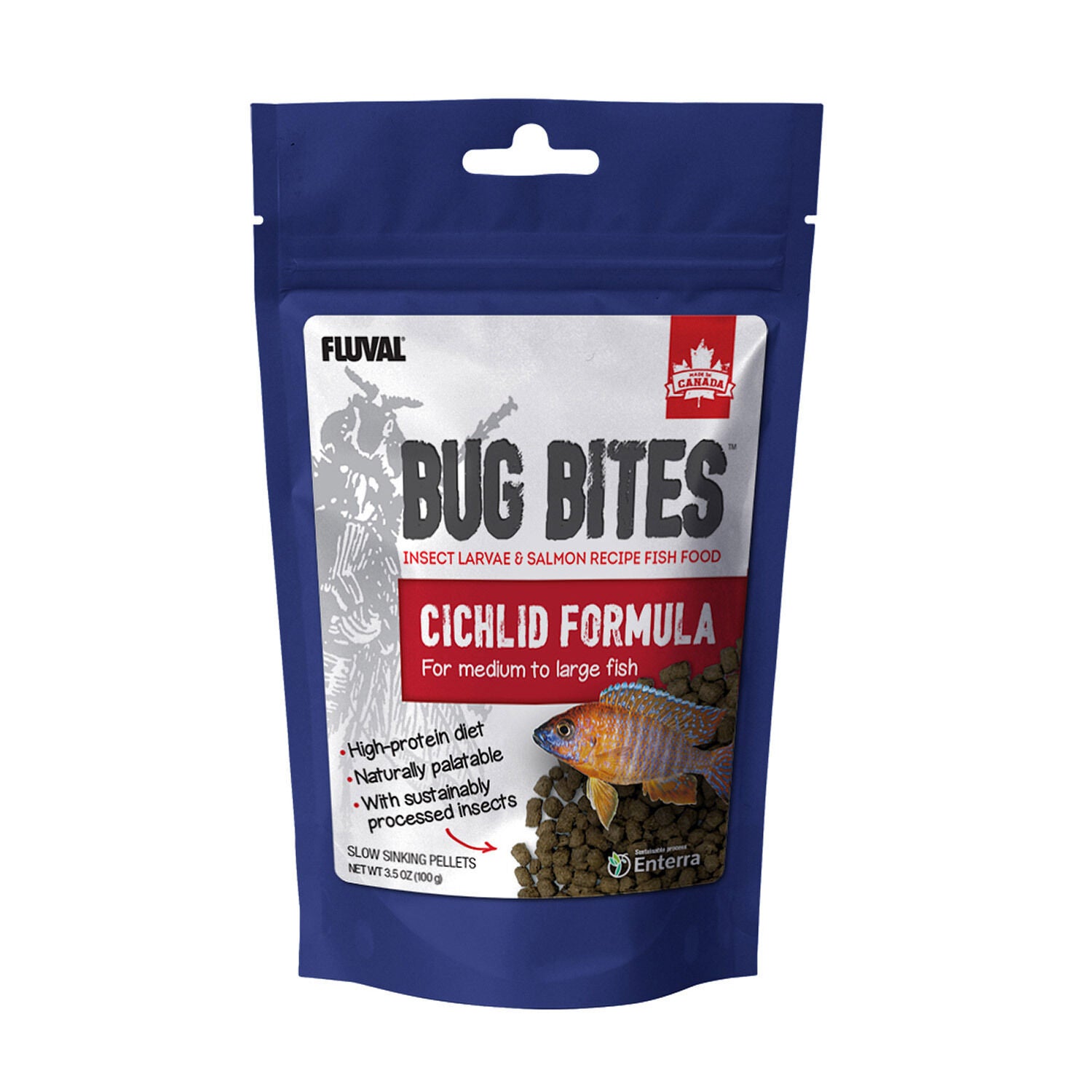 Fluval Bug Bites Cichlid Formula Pellets For Medium To Large Fish