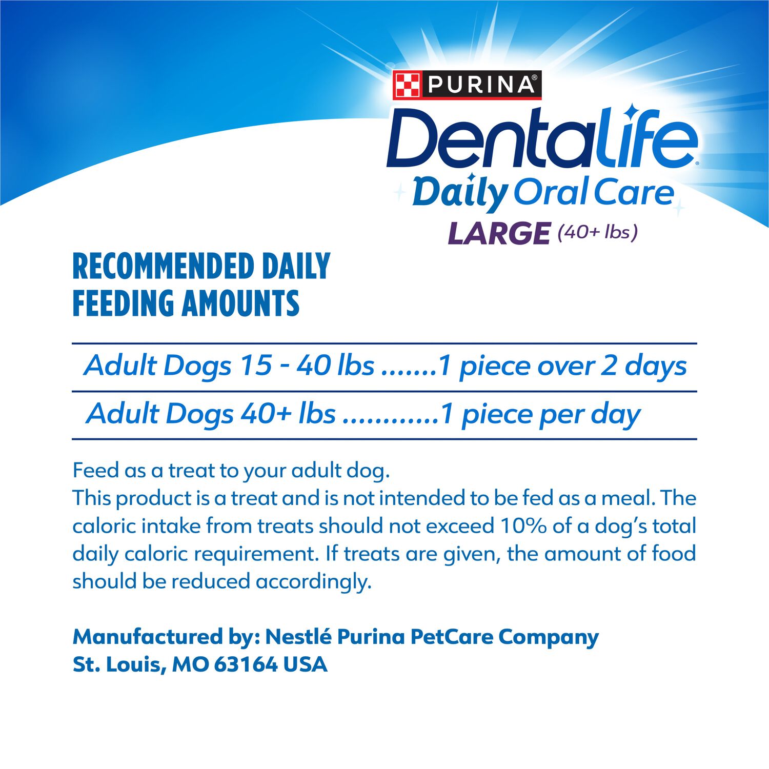 Purina Dentalife Daily Oral Care Chicken Flavor Dog Treats, Large Sized Dogs, 18-Count Bag