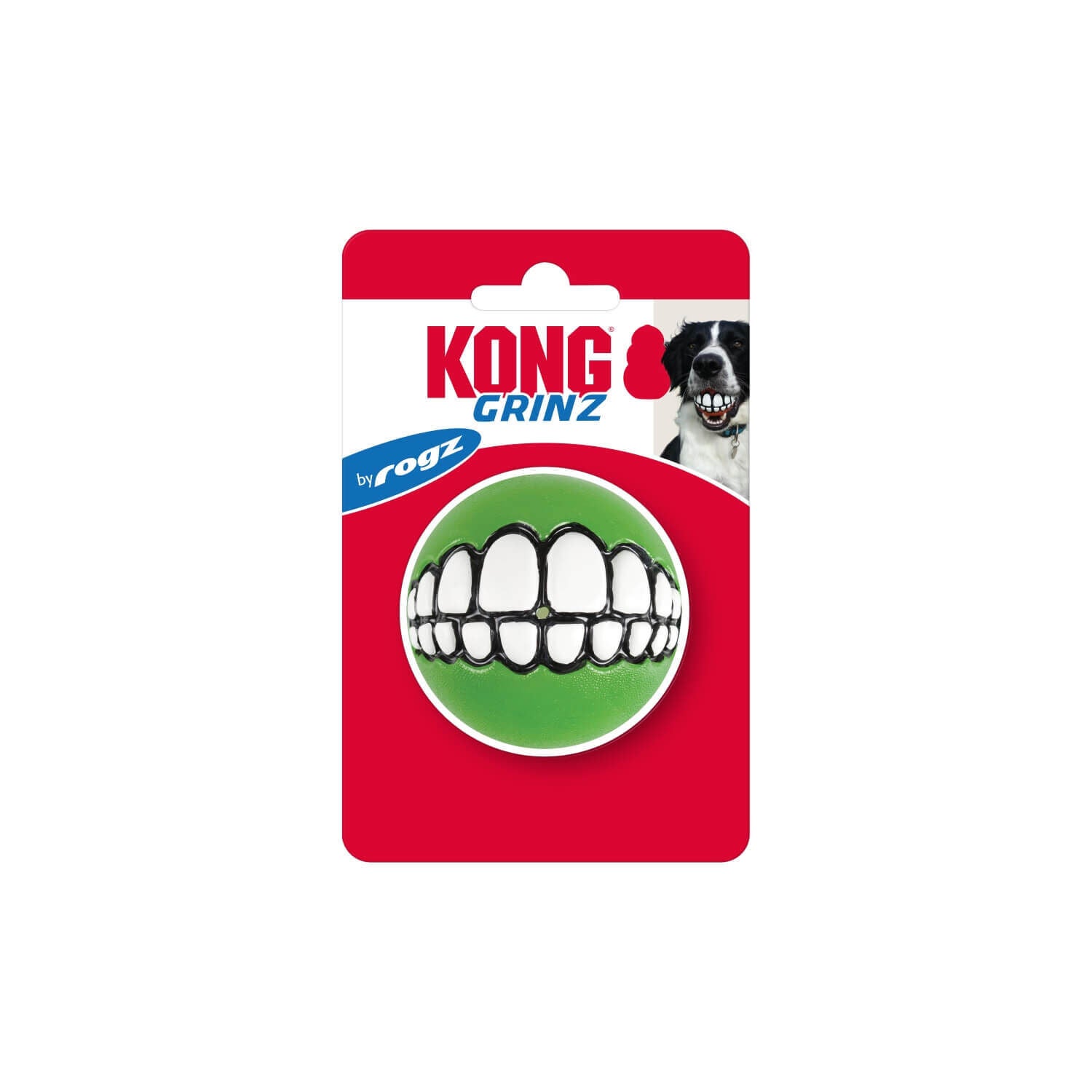 Kong Grinz By Rogz Fetch And Retrieve Toothy Grin Ball Dog Toy Assorted Colors 1ea Pet Supermarket