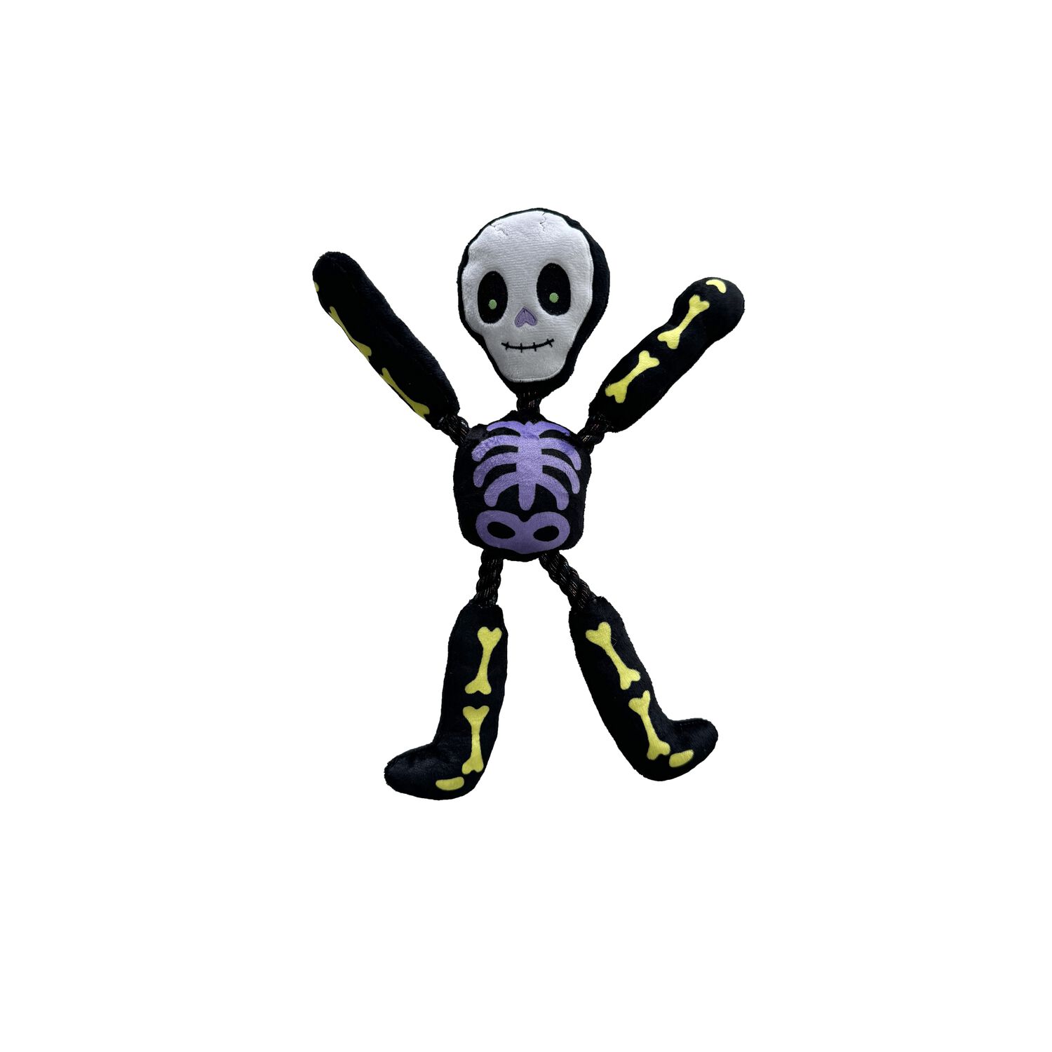 Aristopet Cosmic Chills Skeleton Halloween Rope Squeaky Dog Toy