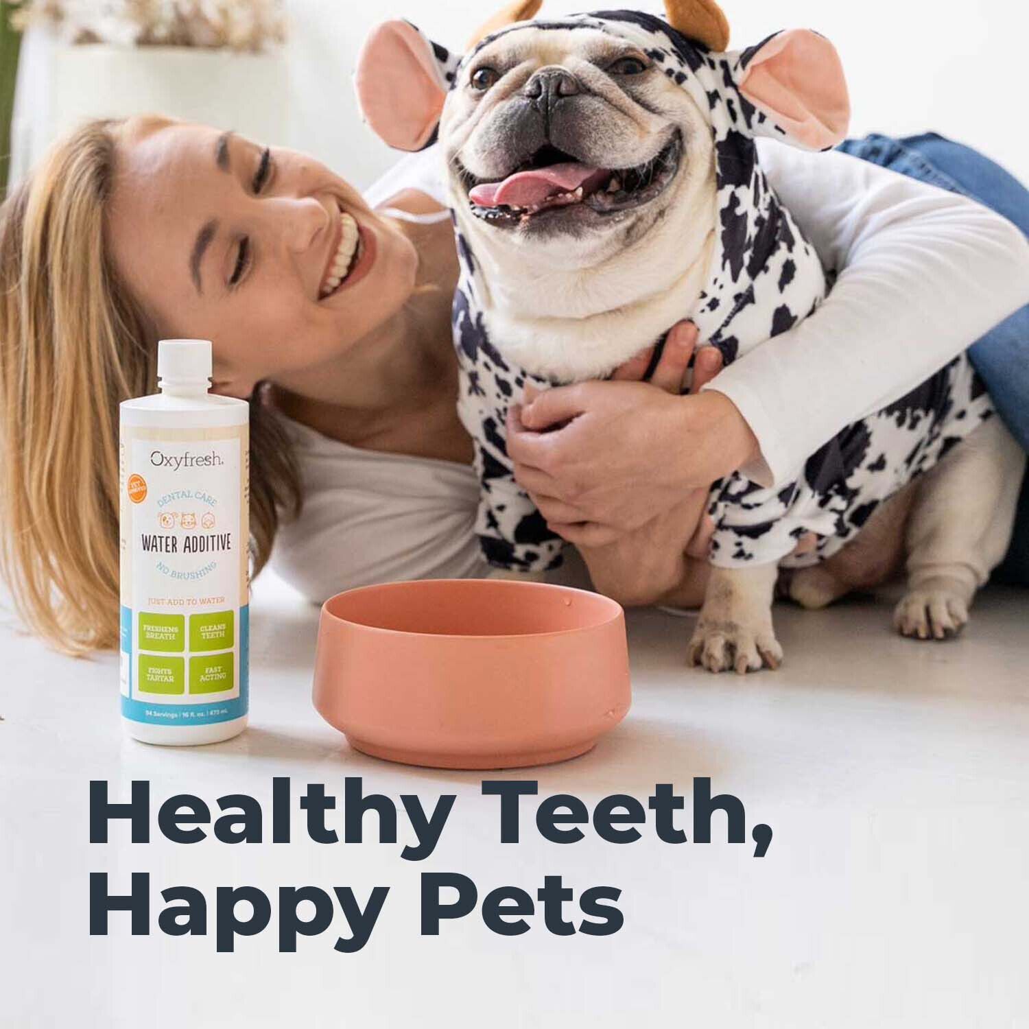 Oxyfresh Premium Pet Care Solution Cat & Dog Dental Water Additive, 16-Fl-Oz Bottle