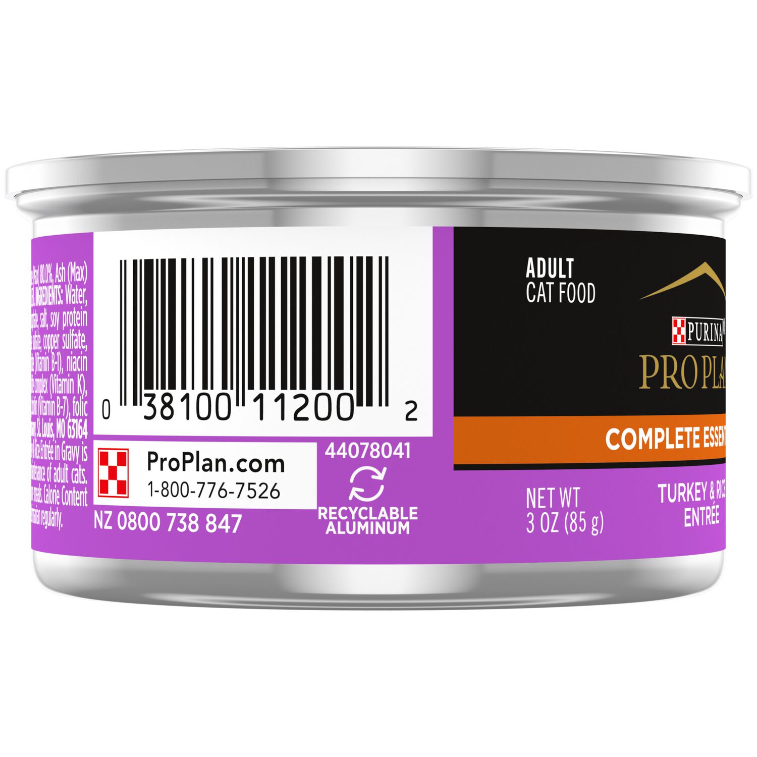 Purina Pro Plan Complete Essentials Turkey And Rice Entr&eacute;e In Gravy Wet Cat Food, 3 Oz.