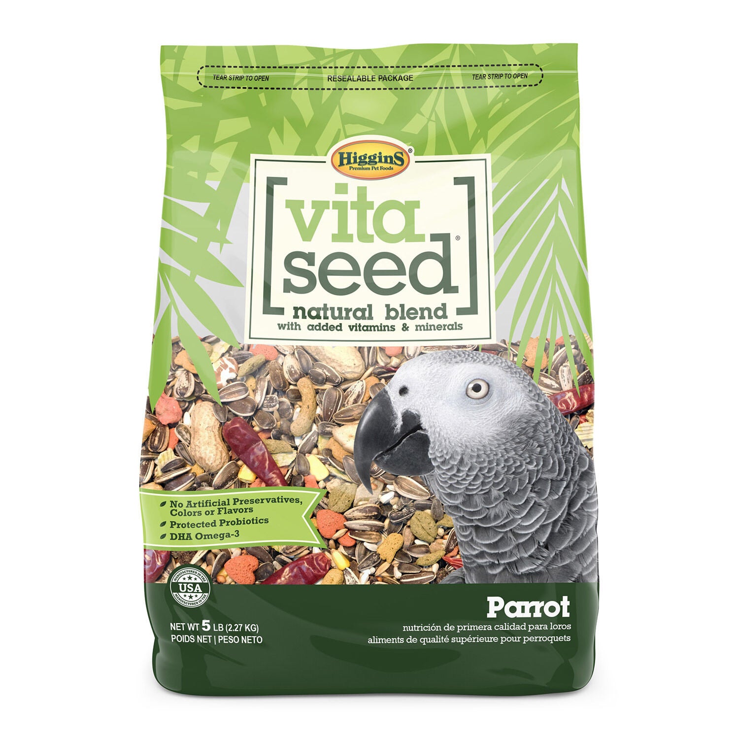 Higgins Vita Seed Natural Blend Parrot Food Pet Supermarket