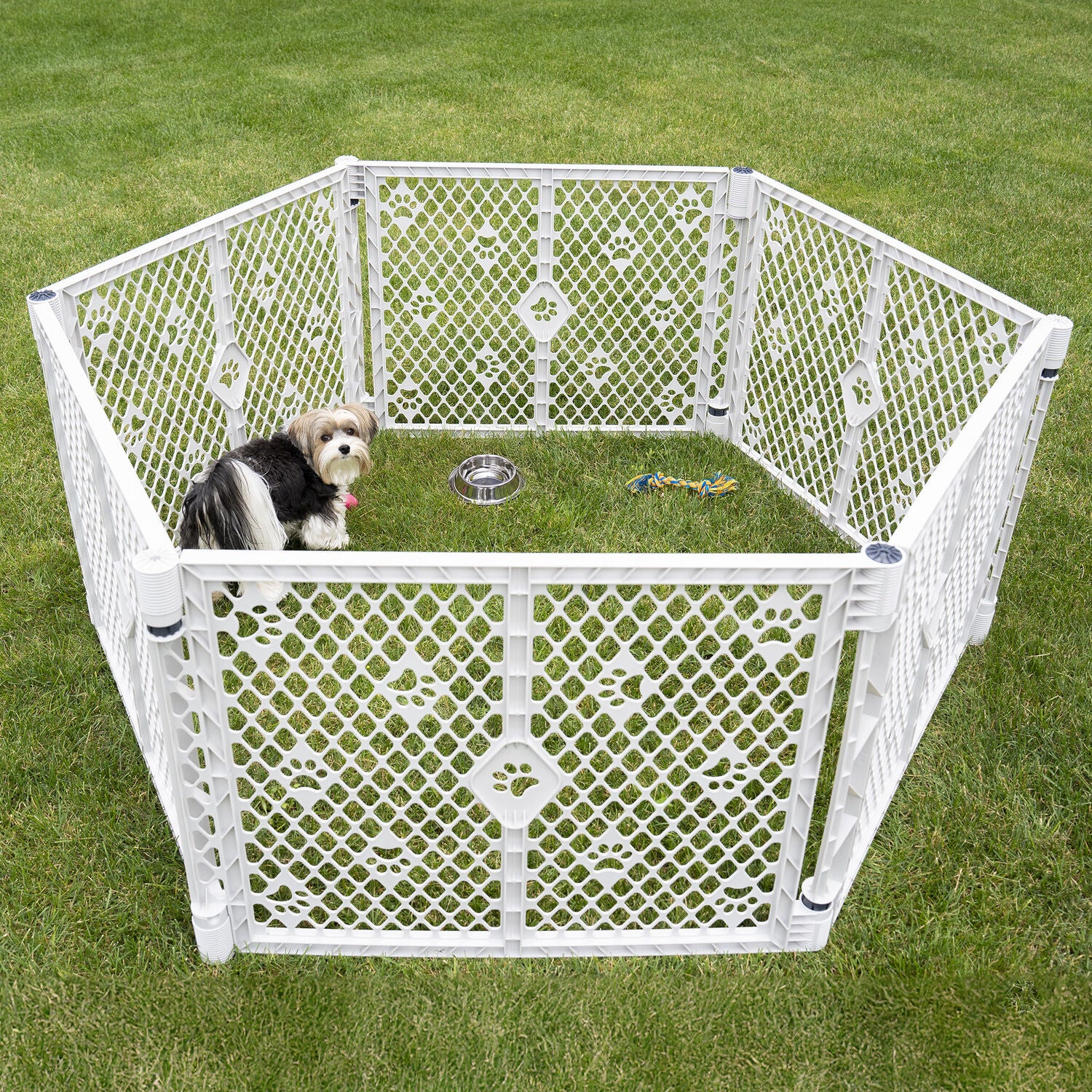Mypet Paws Petyard 6-Panel Dog Exercise Pen, 26" High - Gray