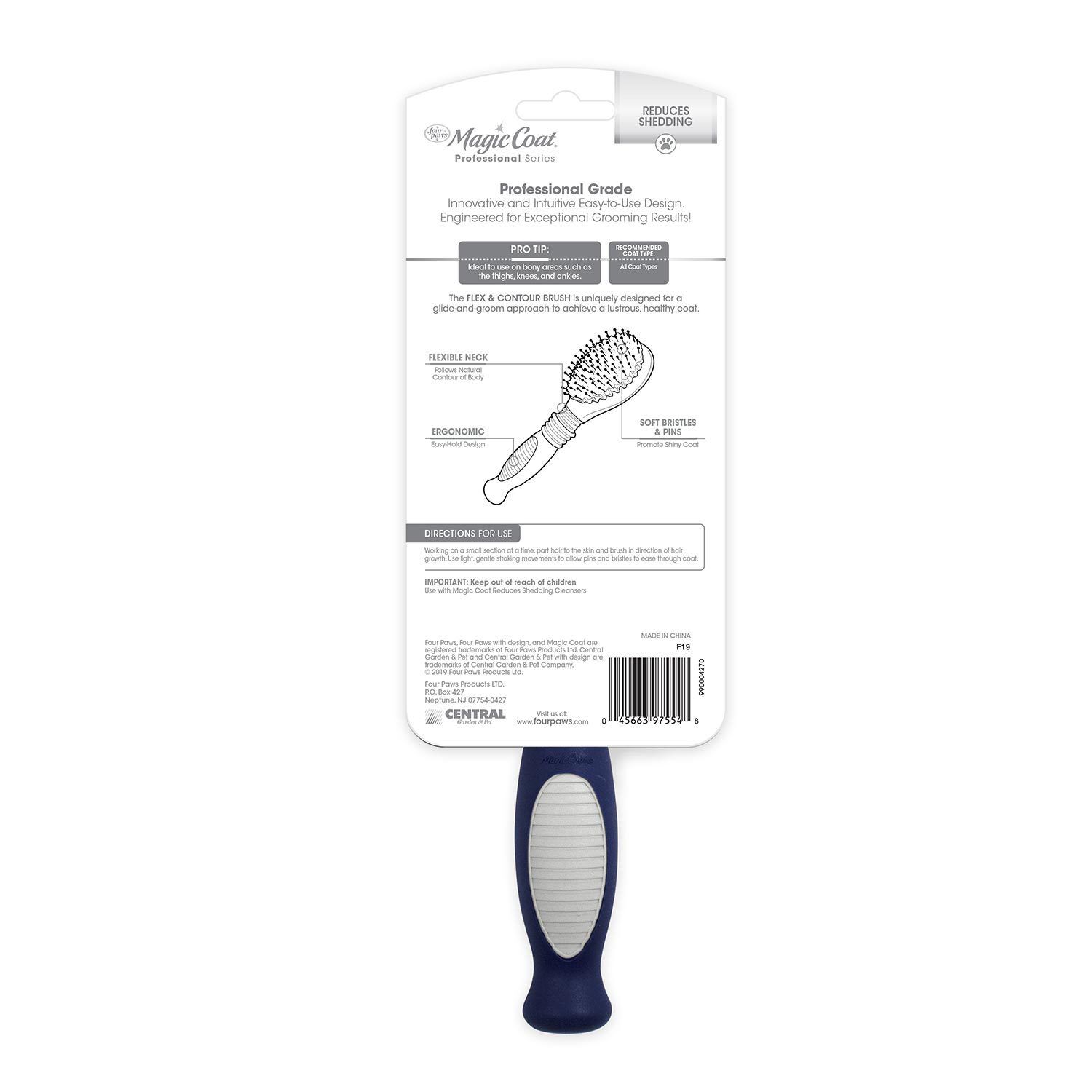Magic Coat Professional Series Comfort & Contour Pin And Bristle Brush For Dogs