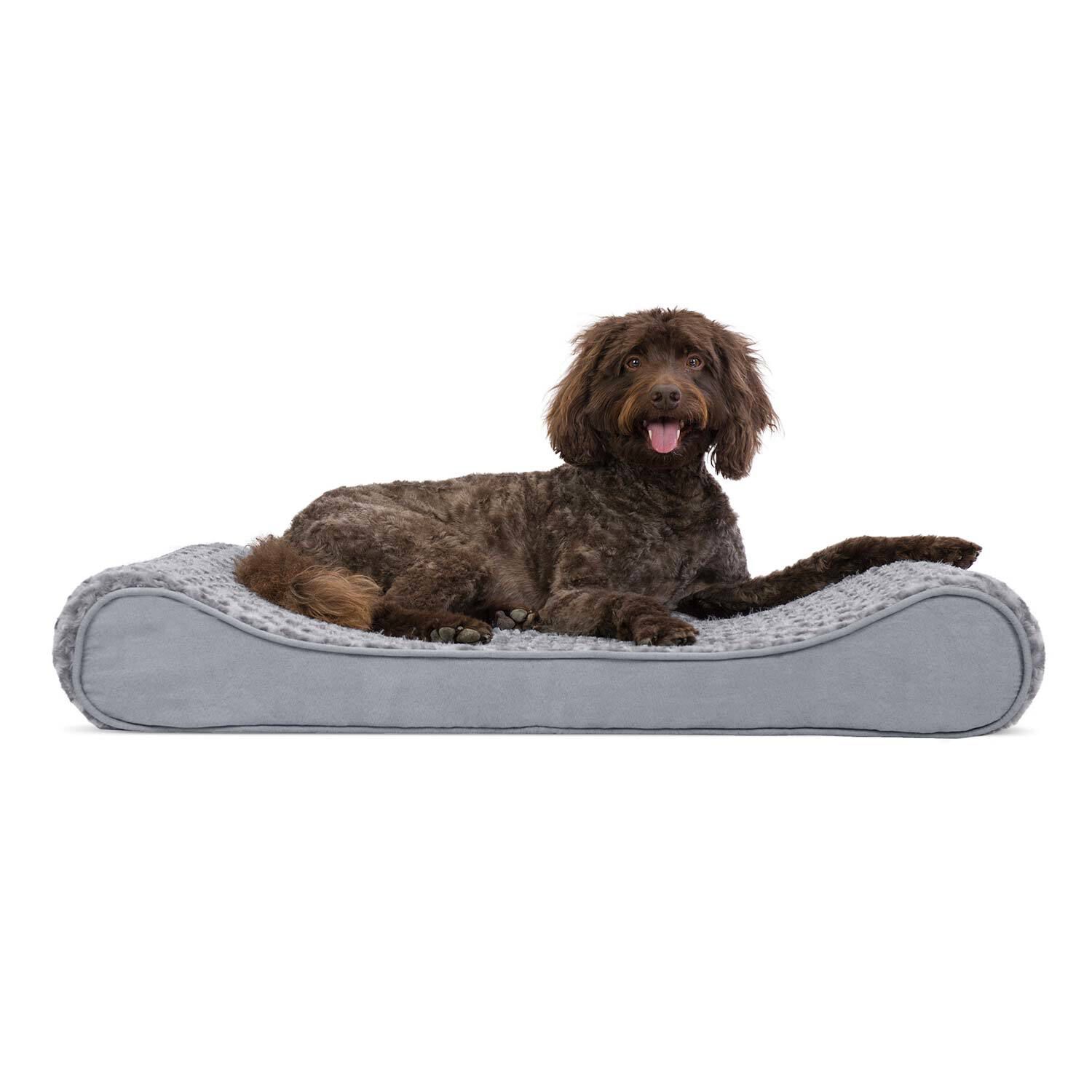 Ultra Plush Luxe Lounger Orthopedic Dog Bed - Gray | Pet Supermarket
