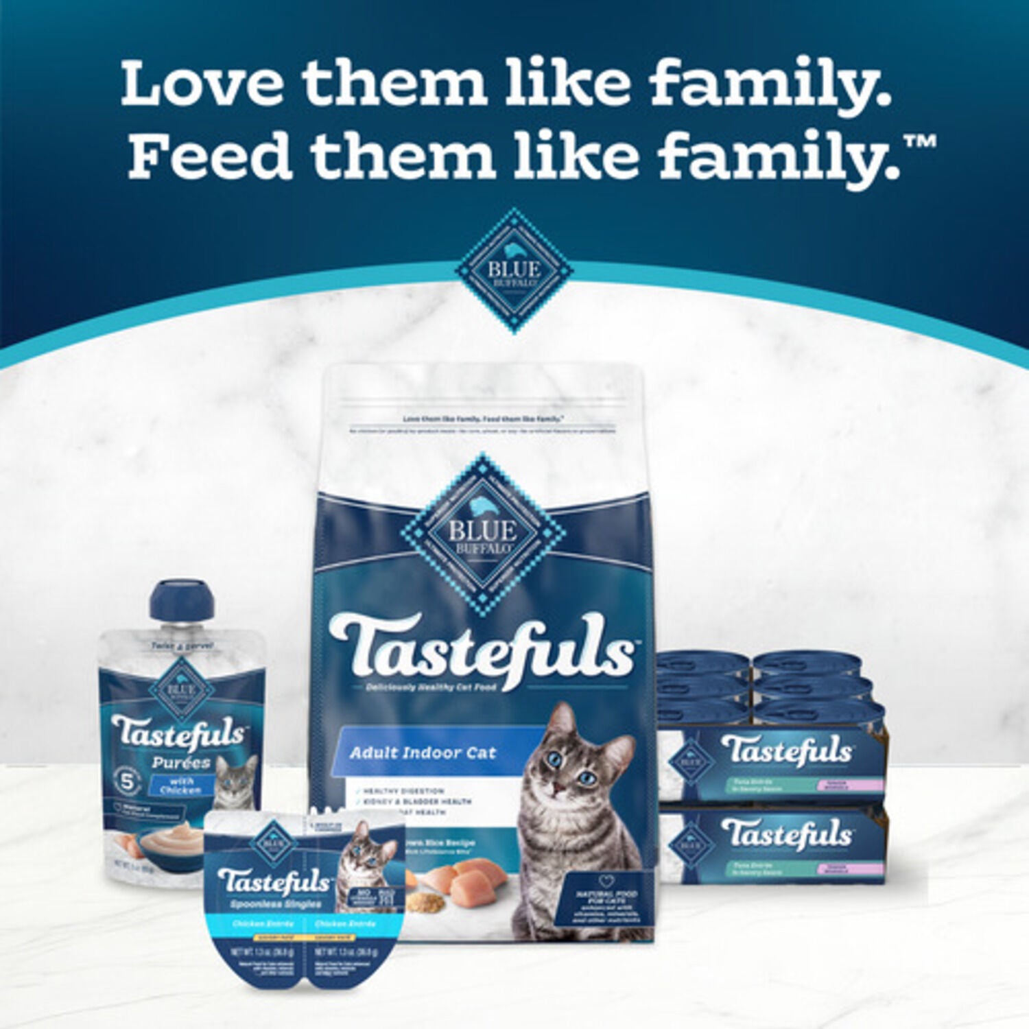 Blue Buffalo Tastefuls Adult Wet Cat Food, Tuna Entree In Gravy Morsels, 3-Oz